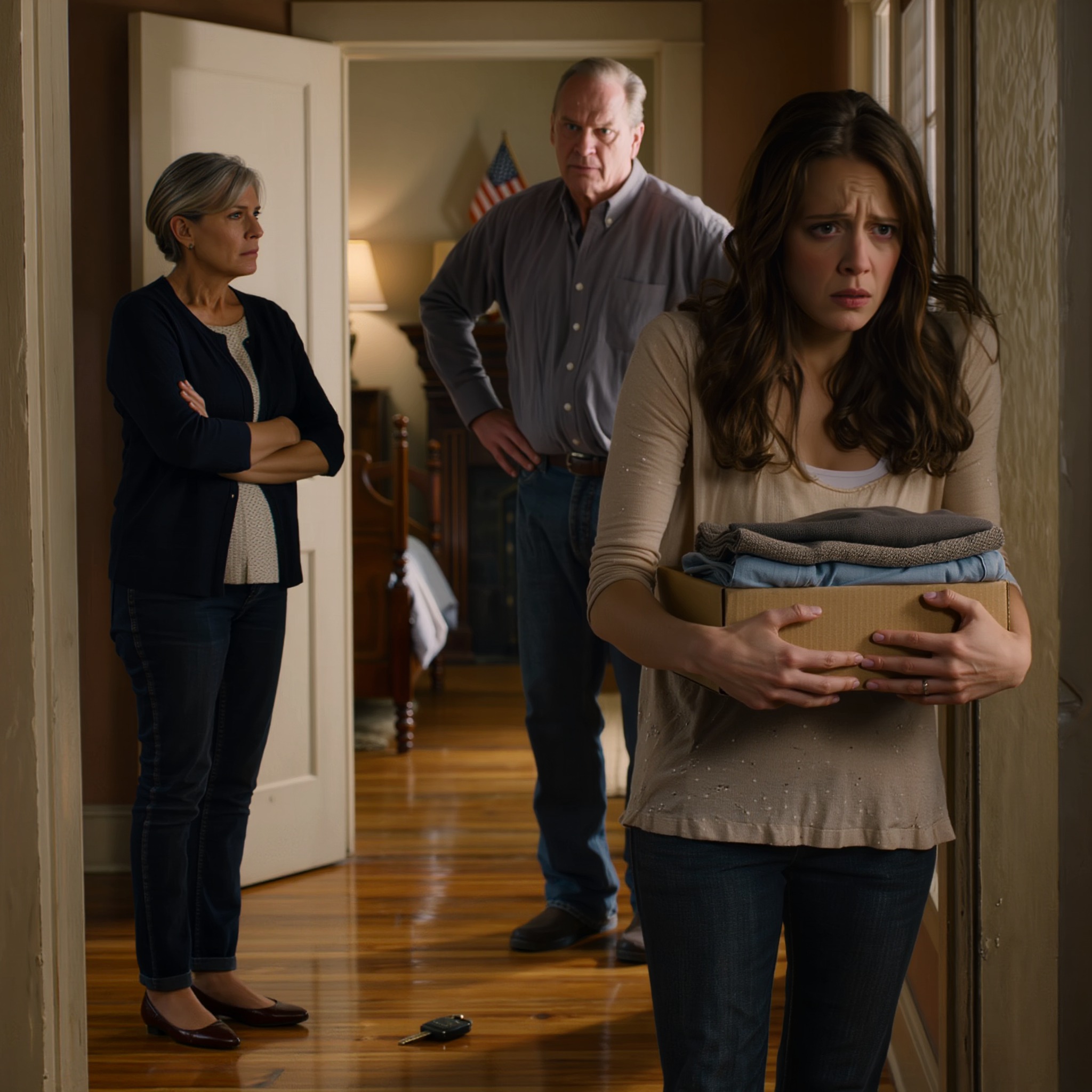 Moren min sa kaldt: «Pakk sakene dine. Søsteren din trenger det større rommet,” faren min kastet bilnøklene mine på gulvet og sa at jeg fortsatt ville betale husleie og strøm, “det er bare rettferdig” — jeg protesterte ikke, pakket sakene mine stille og gikk ut, og nøyaktig en uke senere ringte de meg tilbake med en tone som fortalte meg at noe inne i huset hadde begynt å gli ut av hendene deres – Nyheter