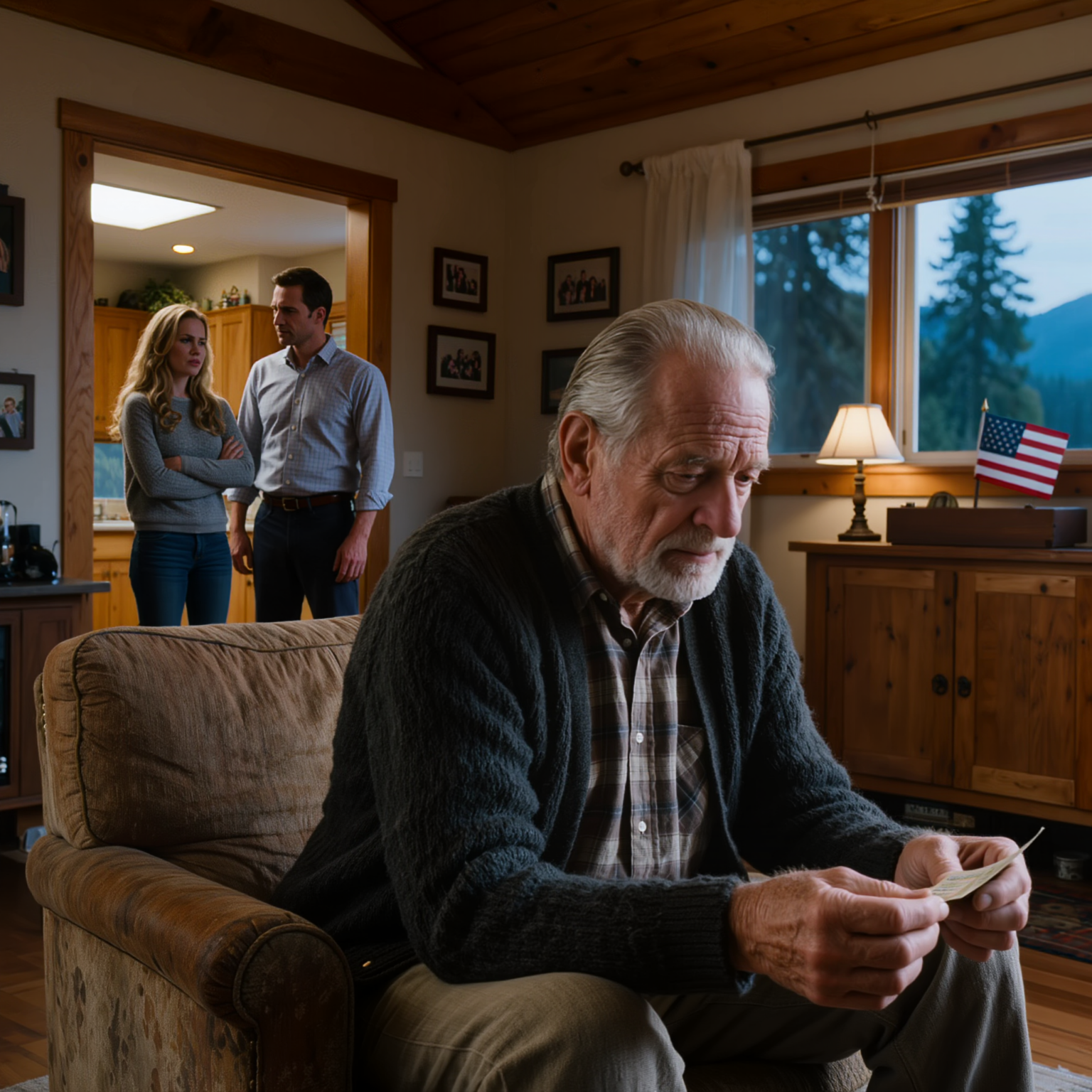Den kvelden svigersønnen min ba meg om å forlate huset jeg bygde med kona mi, bare timer etter at han og datteren min vant en jackpot på nittifem millioner dollar, innså jeg at det å tape huset ikke var den skumleste delen av det som skjedde i min egen stue.