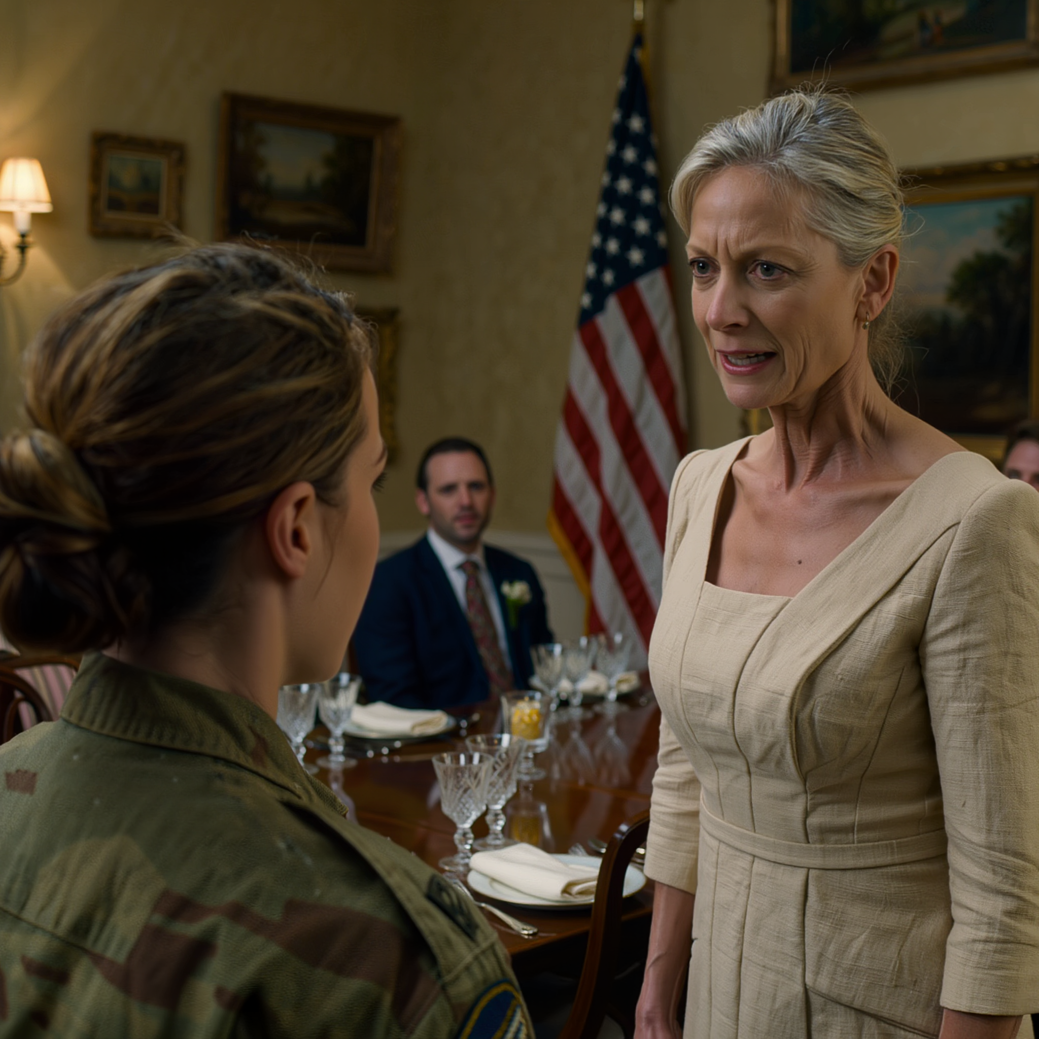 Familien til forloveden min mente at jeg ikke var den typen kvinne som var verdig en plass i familien deres; på vei til en middag i Virginia stoppet jeg for å hjelpe en gammel mann med å fikse en pickup som hadde stått stille, kom for sent med fett i ermet og ble hele bordets spøk – helt til den gamle lastebilen dundret utenfor innkjørselen …