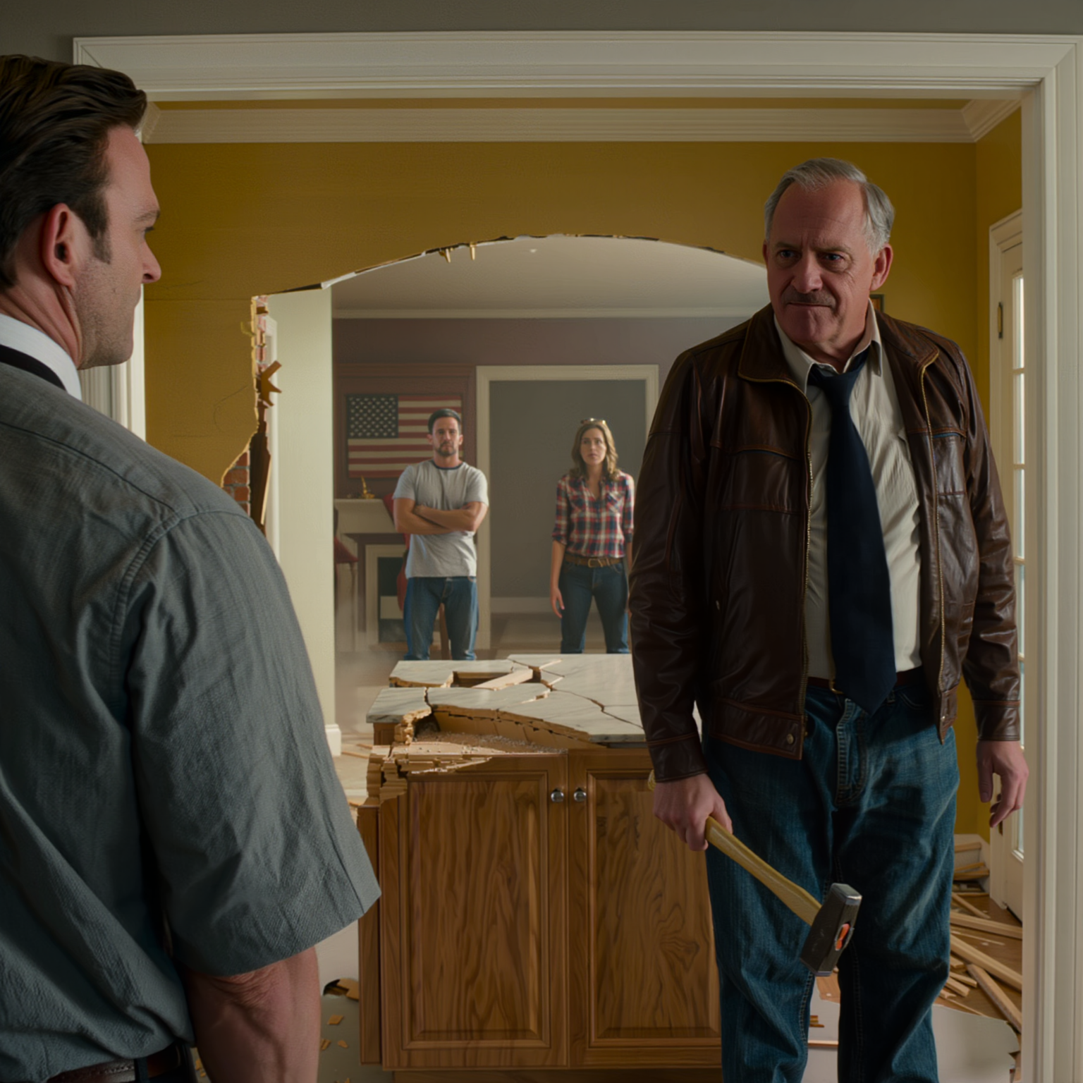 Tulin kotiin aikaisin, koska kokoukseni peruttiin, avasin oven ja näin isäpuoleni rikkovan 90 000 dollarin mittatilaustyönä tehtyä keittiötäni lekalla, samalla kun siskoni työmiehet repivät kaapit irti kuin talo olisi jo kuulunut heille – ja sillä hetkellä kun ryntäsin pysäyttämään tilanteen omaan olohuoneeseeni, kaikki alkoi kääntyä suuntaan, jota kukaan ei enää voinut hallita… – Uutiset