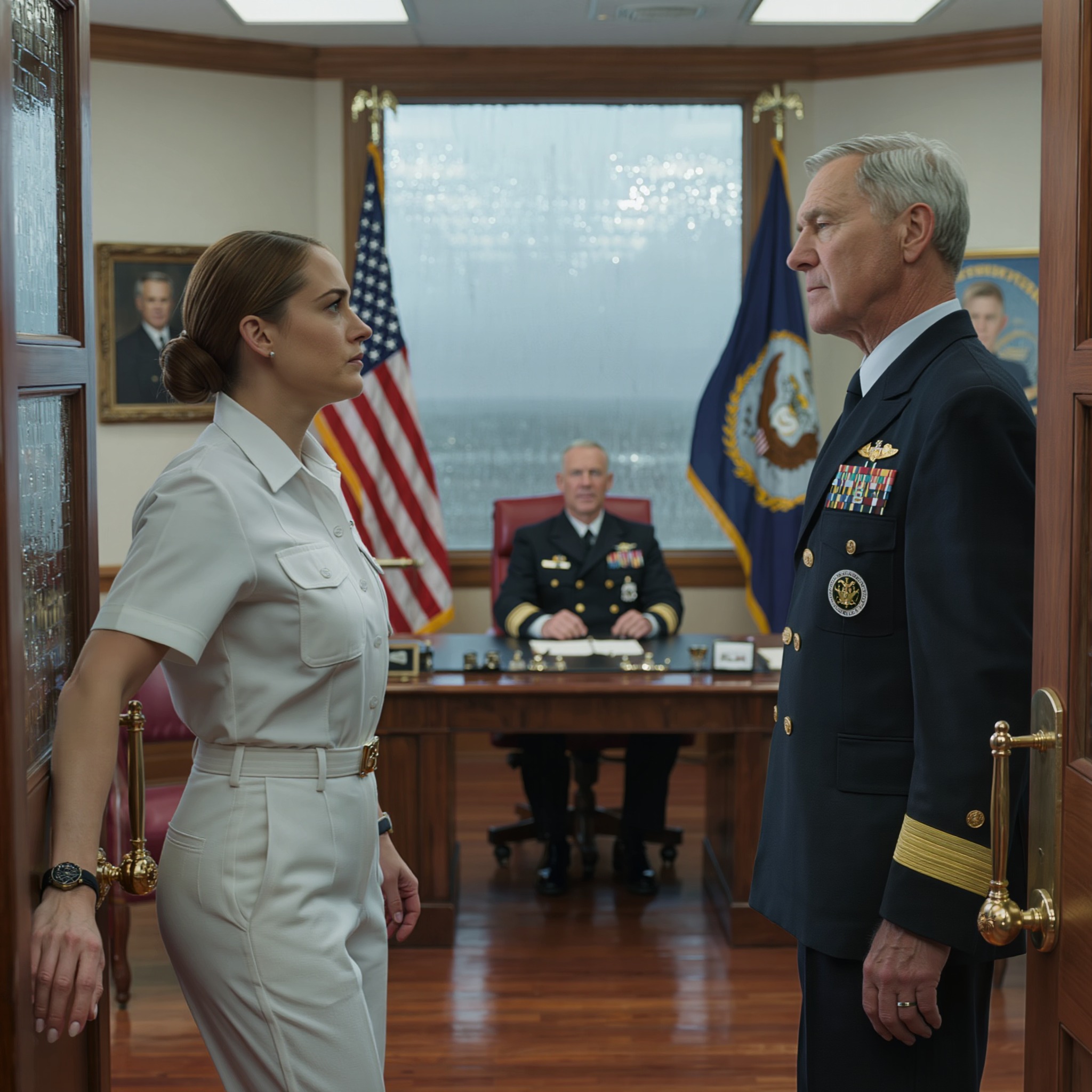 Jeg betalte for en gammel veterans avviste middagssjekk på en regnfull diner utenfor Norfolk og snek meg ut før han rakk å takke meg—og to uker senere gikk jeg inn på kontoret til min befalingsmann, så den samme stille mannen sitte der i paradeuniform med fire stjerner på skuldrene, og innså at det som var i ferd med å skje, var større enn noe jeg hadde forestilt meg – nyheter