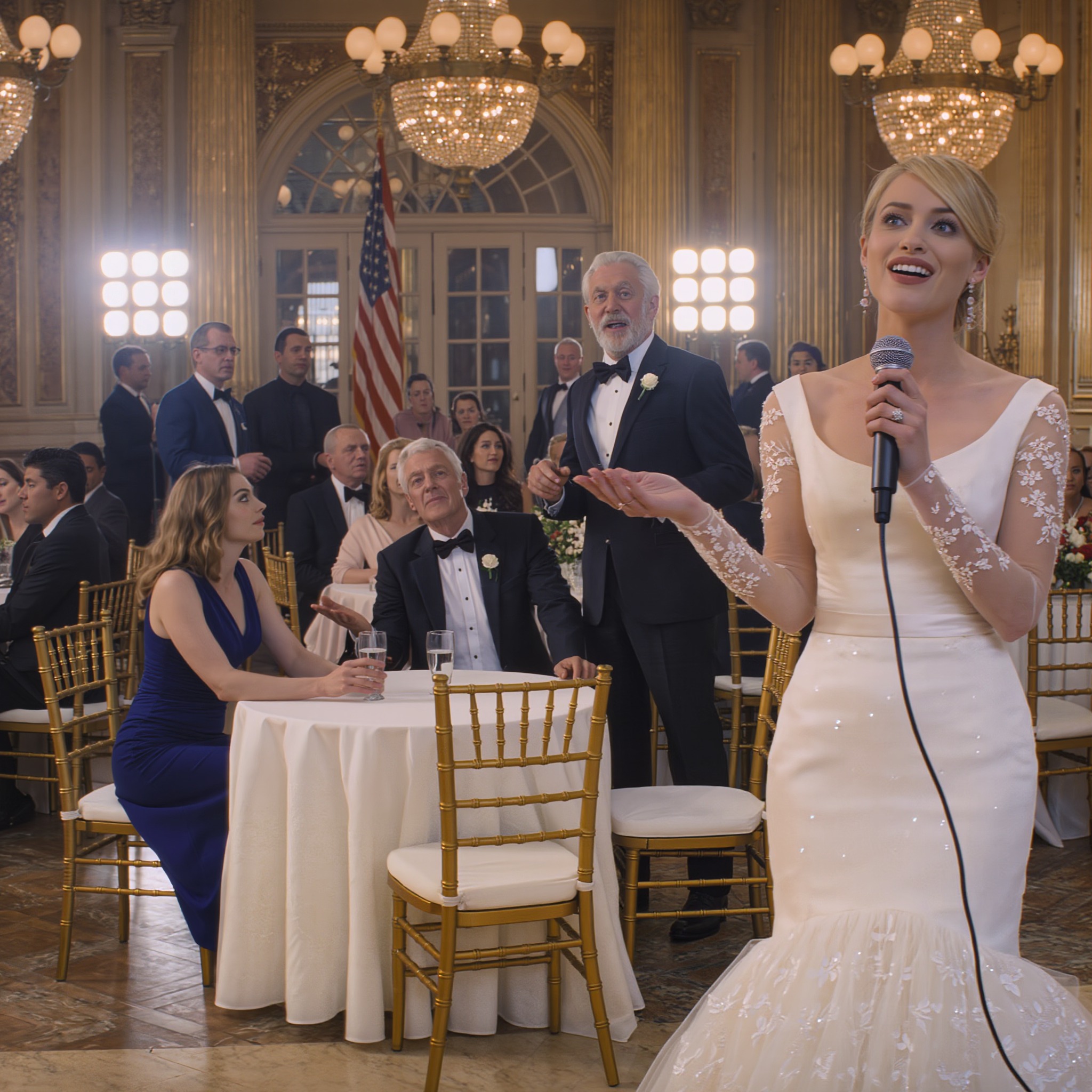 Søsteren min lo og kalte meg «bare en sykepleier» foran 120 bryllupsgjester—men brudgommens far sluttet ikke å stirre på meg, og da han endelig reiste seg fra hovedbordet, ble hele rommet stille før noen forsto hva han skulle si – nyheter