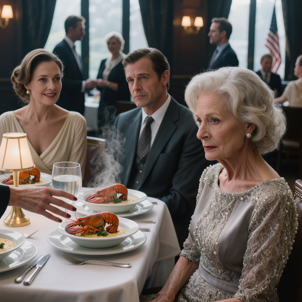 ”Meillä ei tarjoilla ylimääräisiä aterioita”, miniäni sanoi työntäessään minulle vesilasillisen, kun koko hänen perheensä repi 60 dollarin hummereita aivan edessäni. Poikani lisäsi: ”Äiti, sinun pitäisi tietää paikkasi”. En väittänyt vastaan, hymyilin vain ja sanoin: ”Tiedoksi” – ja kun pääkokki astui ulos keittiöstä, pöydän ympärillä olevat kasvot alkoivat muuttua. – Uutiset