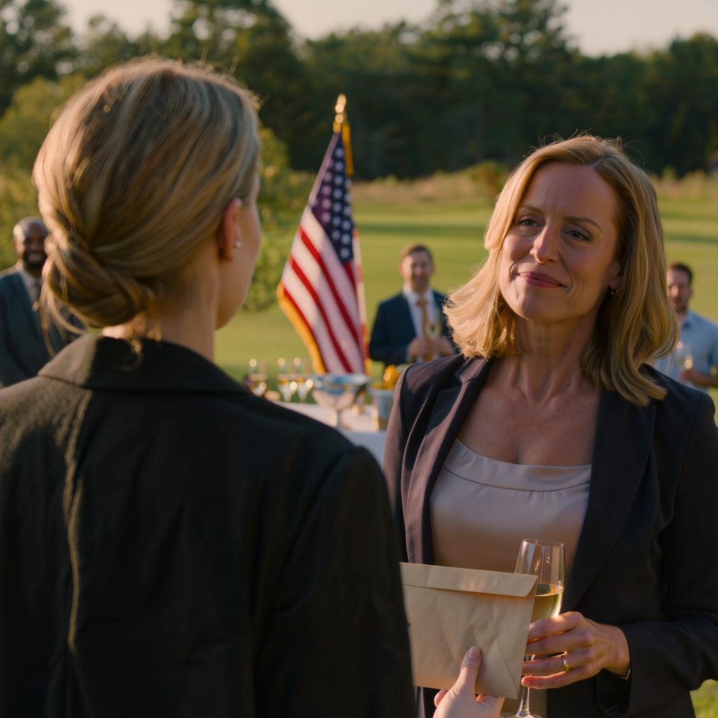 Valmistujaisissani lähiön takapihalla äitini napautti lasiaan hymyillen ja ilmoitti kaikille: “Aika totuudelle, adoptoimme hänet ansaitaksemme hänestä rahaa.” Siskoni hihitti, isäni vain nojasi taaksepäin virnistäen. Nousin rauhallisesti seisomaan, vedin sinetöidyn kirjekuoren takistani. En itkenyt. Avasin lehdet, luin täsmälleen yhden kappaleen, ja koko täpötäysi seurue hiljeni yhtäkkiä täysin. – Uutiset