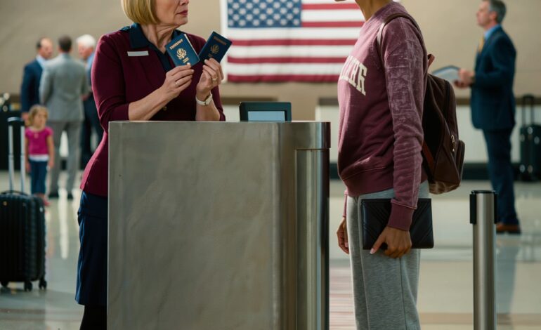 Portvakt ødelegger passet til en ung kvinne, uten å vite at hun er en luftfartssikkerhetsrevisor som besøker inkognito. – Nyheter