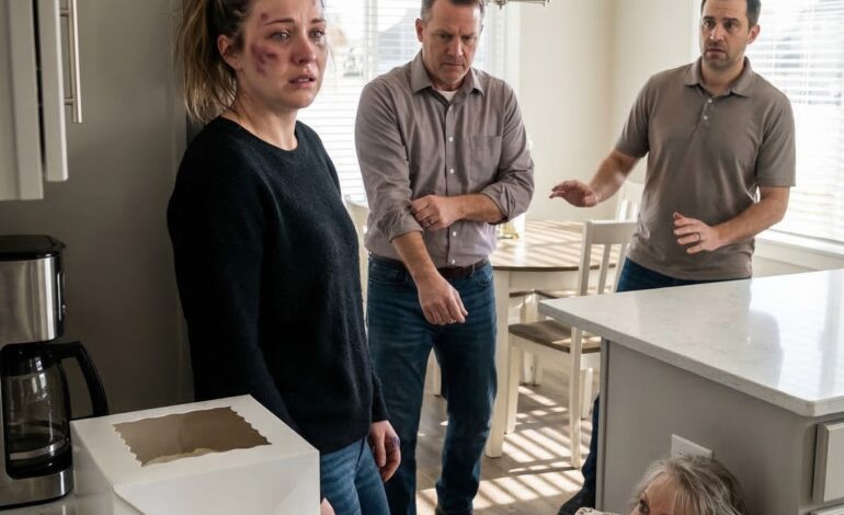 På bursdagen min kom faren min inn, så på det blåmerkede ansiktet mitt og spurte: «Kjære… Hvem gjorde dette mot deg?” Før jeg rakk å si noe, smilte mannen min lurt og sa: «Det gjorde jeg. Ga henne en ørefik i stedet for gratulasjoner.” Faren min tok sakte av seg klokken og sa: «Gå ut.» Men da svigermoren min falt ned på alle fire og krøp bort først, visste jeg at denne dagen kom til å ende på en helt annen måte. – Sanne historier