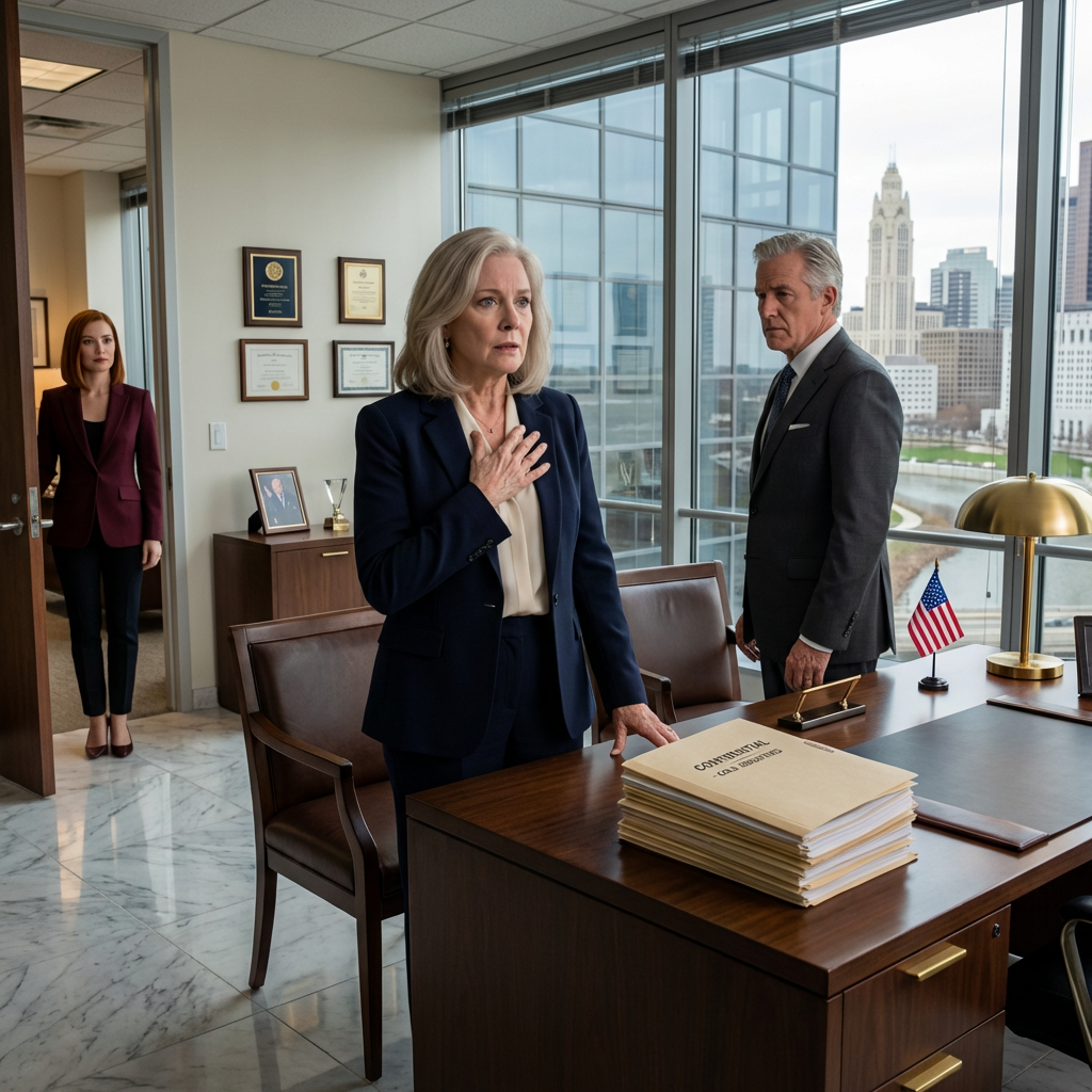 Kolme päivää mieheni hautajaisten jälkeen hänen miljonääripomonsa soitti minulle kiireellisesti toimistoonsa ja varoitti minua kertomasta pojalleni tai miniälleni, koska hän oli löytänyt jotakin Edwardin tiedostoista. Kävelin 20-kerroksiseen lasitorniin ja ennen kuin ehdin edes vetää henkeä, näin jonkun seisovan oviaukossa aivan kuin he olisivat odottaneet, ja jähmetyin. – Uutiset