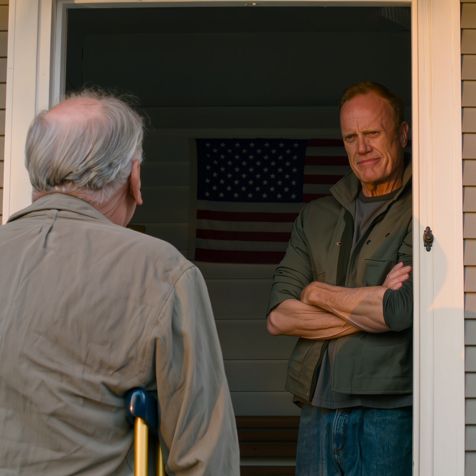 Polvileikkauksen jälkeen yhä kainalosauvoilla palasin kotiin taloon, jota olin pitänyt yli 40 vuotta Ohiossa, ja huomasin, että lukot oli vaihdettu, perhekuvat poissa ja vävyni tukki kuistin sanoen kylmästi: “Tästä lähtien tämä on meidän talomme.” En huutanut. Katsoin häntä vain suoraan silmiin ja annoin vastauksen, joka jähmettyi hymyyn. – Uutiset