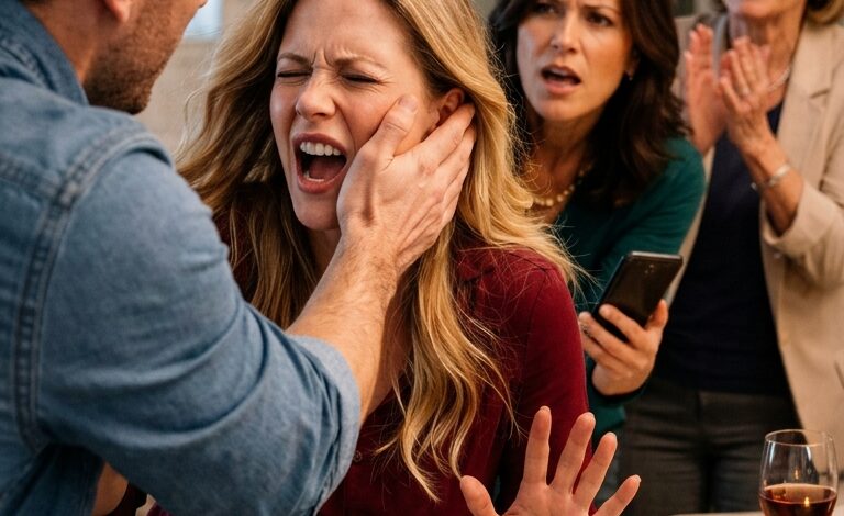 Hän läimäytti tytärtäni pöydässä, ja hänen äitinsä taputti hymyillen: “Näin naiset oppivat.” En väittänyt vastaan, en anellut – vain tartuin puhelimeeni ja soitin numeroon. Siihen mennessä, kun oveen koputettiin, heidän pieni “perhesääntönsä” oli kohtaamassa todellisen maailman. – Kuninkaalliset