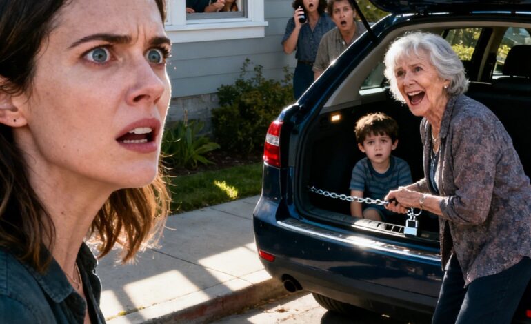 Äitini hakkasi poikani ja lukitsi hänet autonsa tavaratilaan. Pysy poissa näkyvistä, hän sanoi.