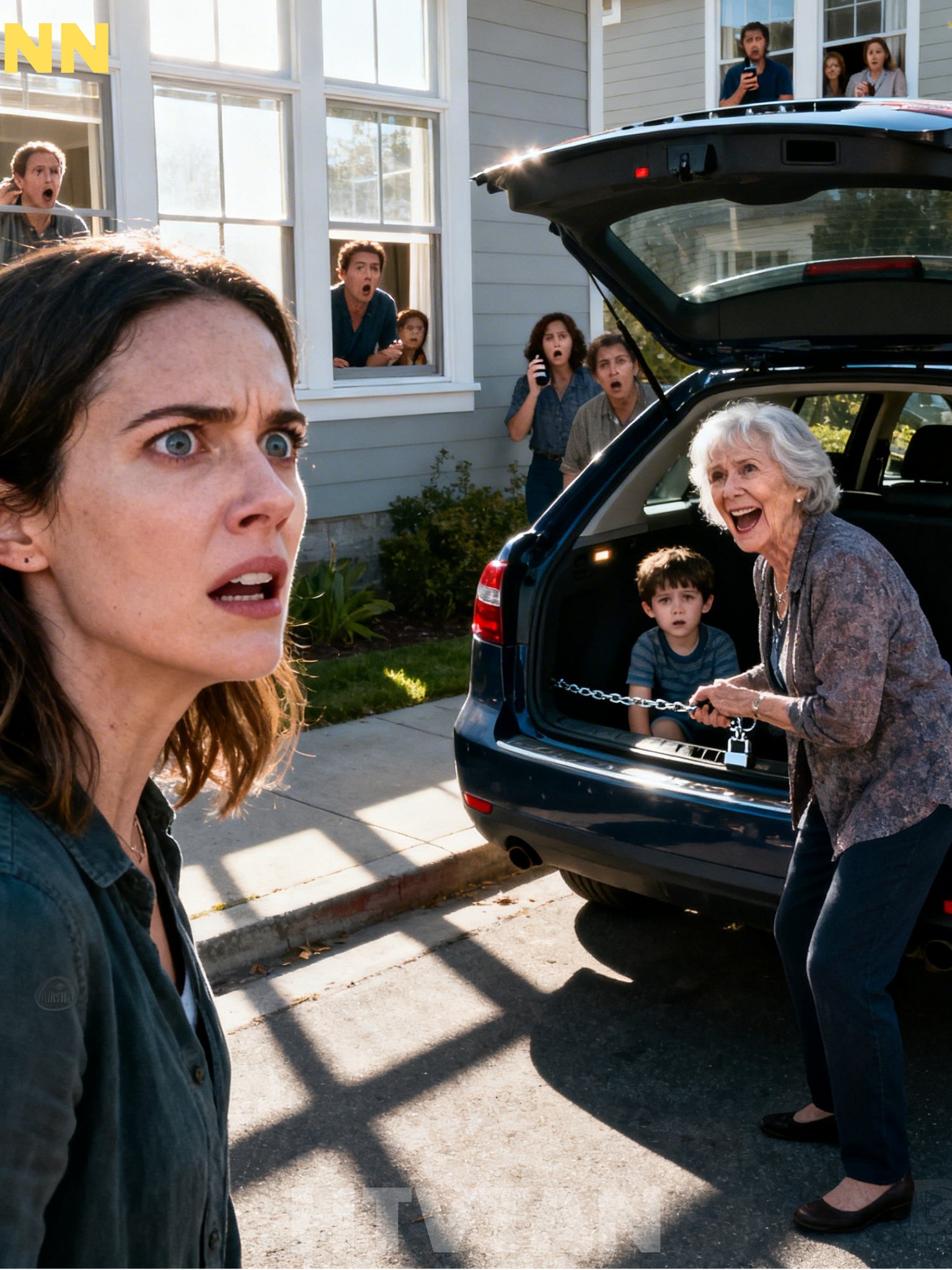 Äitini hakkasi poikani ja lukitsi hänet autonsa tavaratilaan. Pysy poissa näkyvistä, hän sanoi.