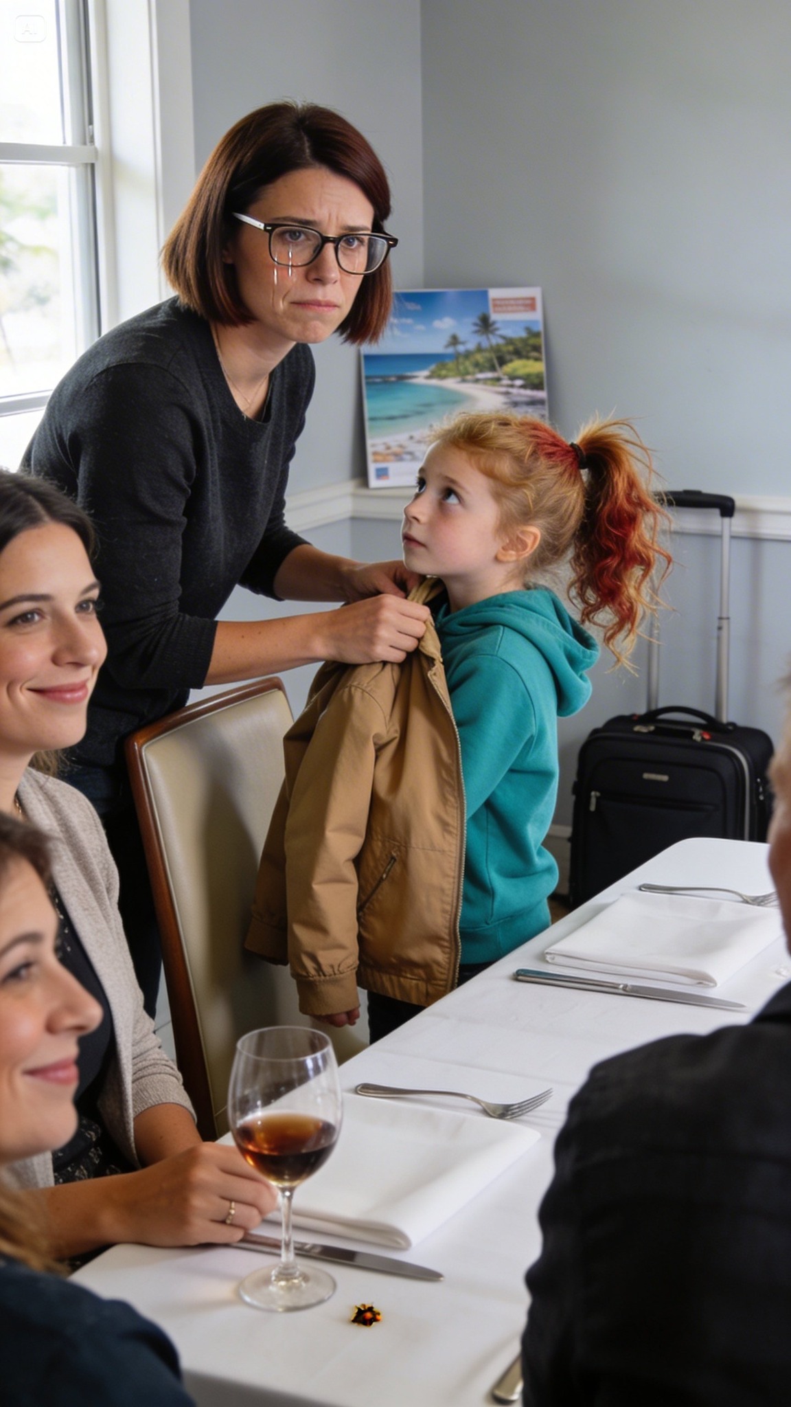 Illallisella tyttäreni sanoi: “Olen niin innoissani rannalle tulosta!” Siskoni virnisti ja sanoi: “Kulta… se reissu on vain oikealle perheelle.” Kaikki nauroivat. Minä en. Autoin häntä takin kanssa ja lähdimme. Neljä päivää myöhemmin lomakeskus lähetti sähköpostia: “Maksu hylätty.” Äitini soitti 17 kertaa. Lähetin takaisin tekstiviestin… – Kuninkaalliset