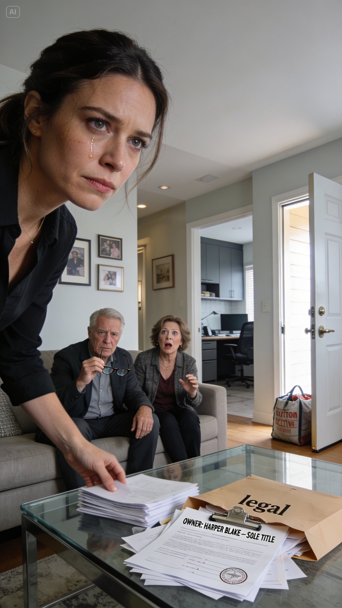 Isäni ja äitipuoleni saapuivat kotiini ja sanoivat häpeilemättä: “Tämä talo ja kaikki siinä kuuluu nyt meille; mene ulos ja etsi itsellesi uusi asuinpaikka!” Hymyilin ja menin huoneeseen, palasin ja heitin paperit heitä kohti, kun he näkivät… heidän silmänsä laajenivat järkytyksestä! – Kuninkaalliset