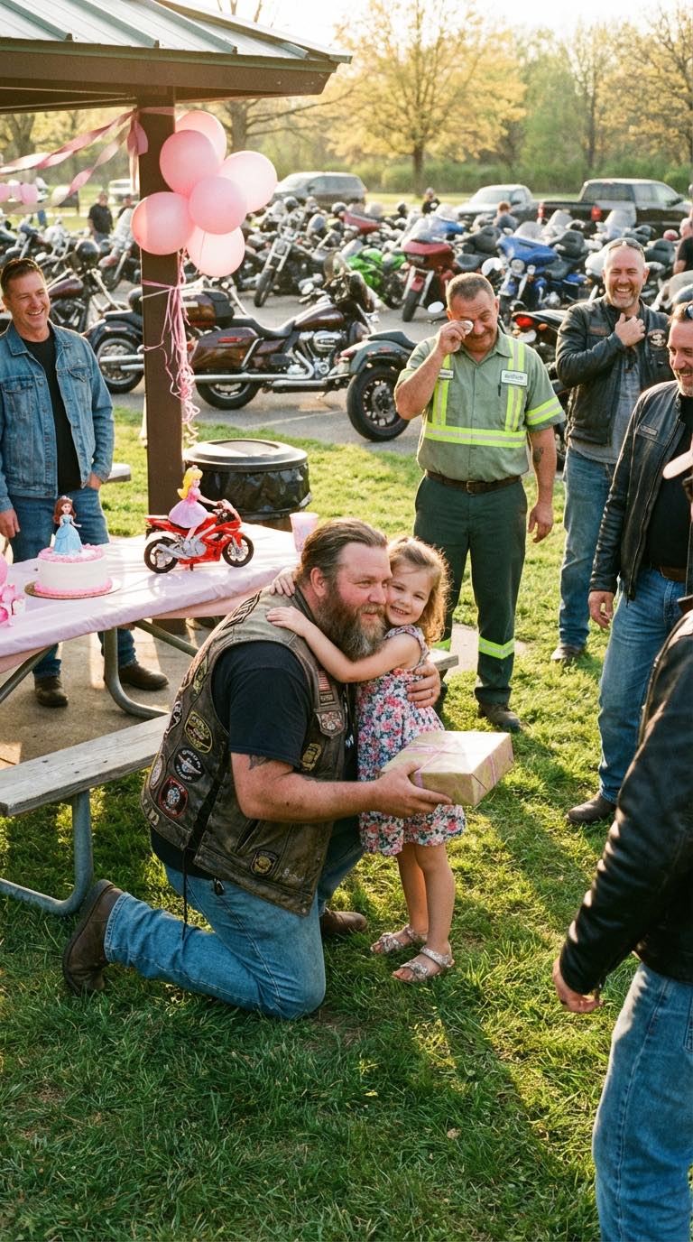 Siivoustyöntekijä säästi kuukausia juhliakseen tyttärensä syntymäpäivää kauniissa puistossa, mutta kun luokkatoverit eivät tulleetkaan paikalle hänen työnsä vuoksi, odottamaton ratsastusyhteisö astui esiin ja muutti päivän tavalla, jota yksikään koulun vanhempi ei odottanut.