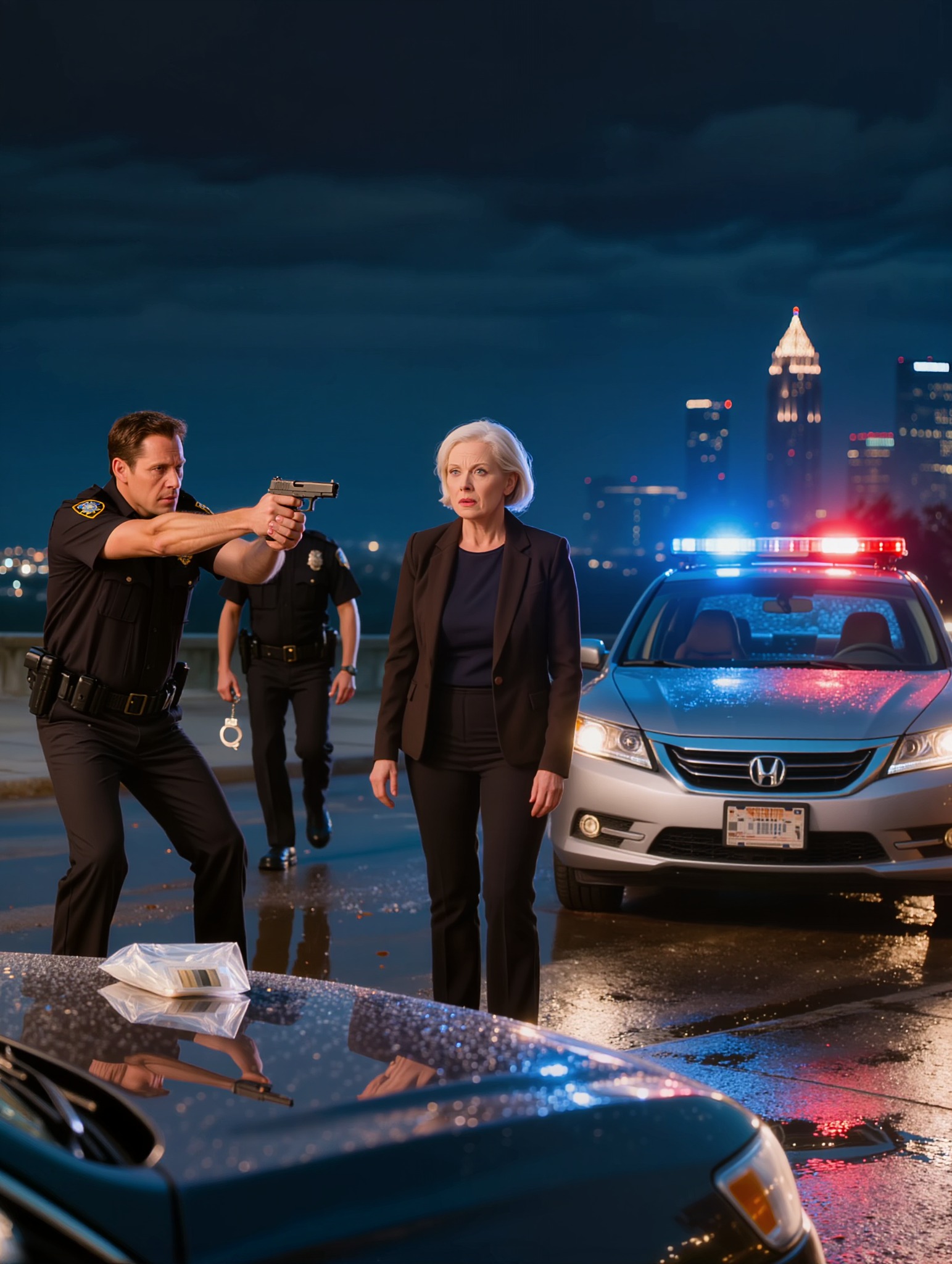 – Antakaa minulle puhelimeni, sanoin etsivälle sen jälkeen, kun minut oli pantu käsirautoihin törkeästä pakoonajosta – koska jossain päin Atlantaa tyttäreni juhli jo varmana siitä, että ottaisin syyn hänen aiheuttamastaan ​​kolarista. Hänellä oli vanhentunut ajokorttini katumaasturissa, äänessäni kuului hätäpuhelu ja tarpeeksi todisteita hautaamaan minut. Mutta hän unohti yhden yksityiskohdan, joka käänsi koko jutun päälaelleen. – Uutiset