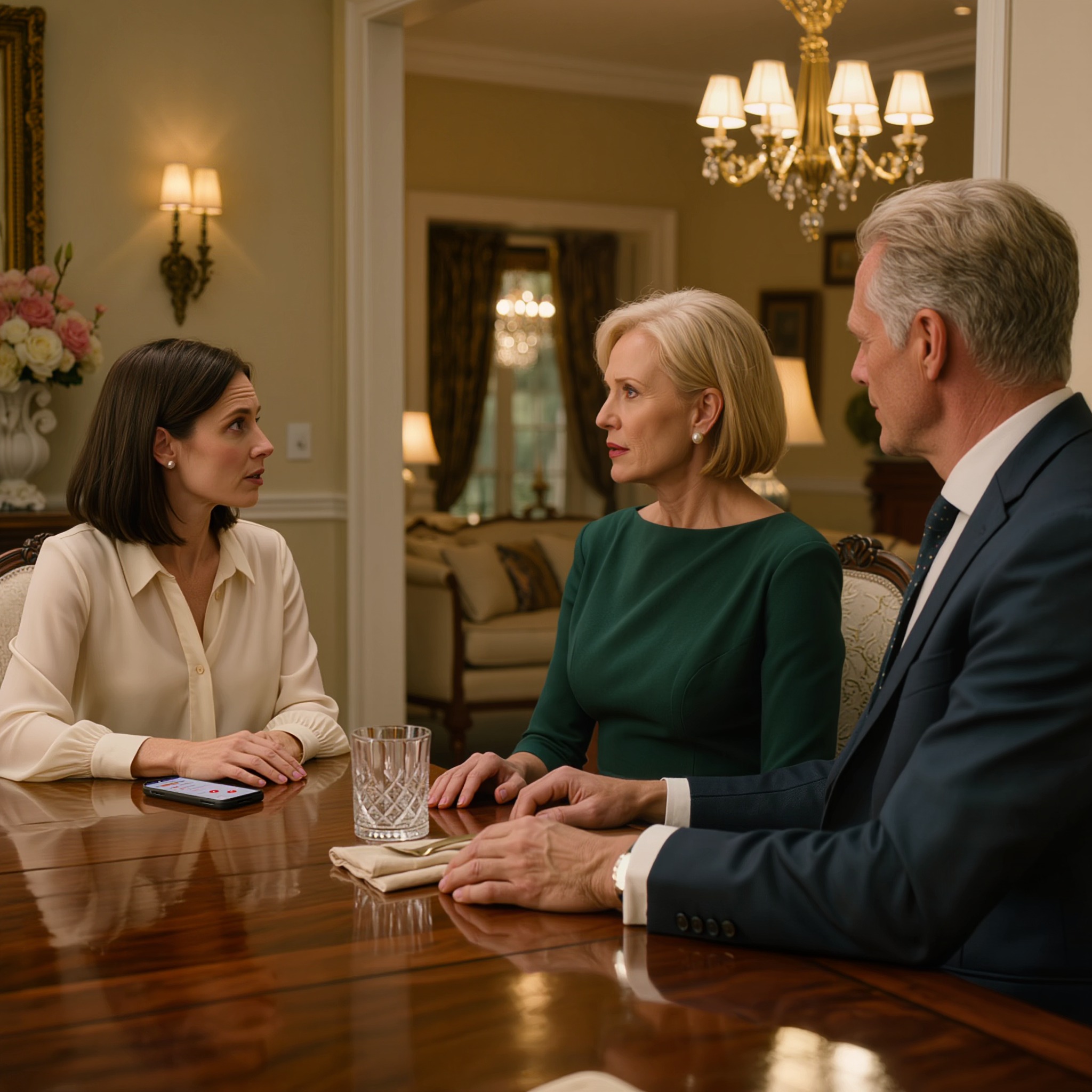 – Soitimme tapahtumapaikalle ja peruimme kaiken, äiti ilmoitti. – Tuo mies ei sovi sinulle. Isä lisäsi: – Varausmaksua ei palautettu, joten säästimme sinulta rahaa. Sitten tapahtumapaikan johtaja soitti: – Rouva Thornton, joku, joka väitti olevansa äitisi, yritti peruuttaa tapahtumasi omassa kiinteistössäsi. Haluatko meidän ottavan yhteyttä turvahenkilökuntaan? – Uutiset