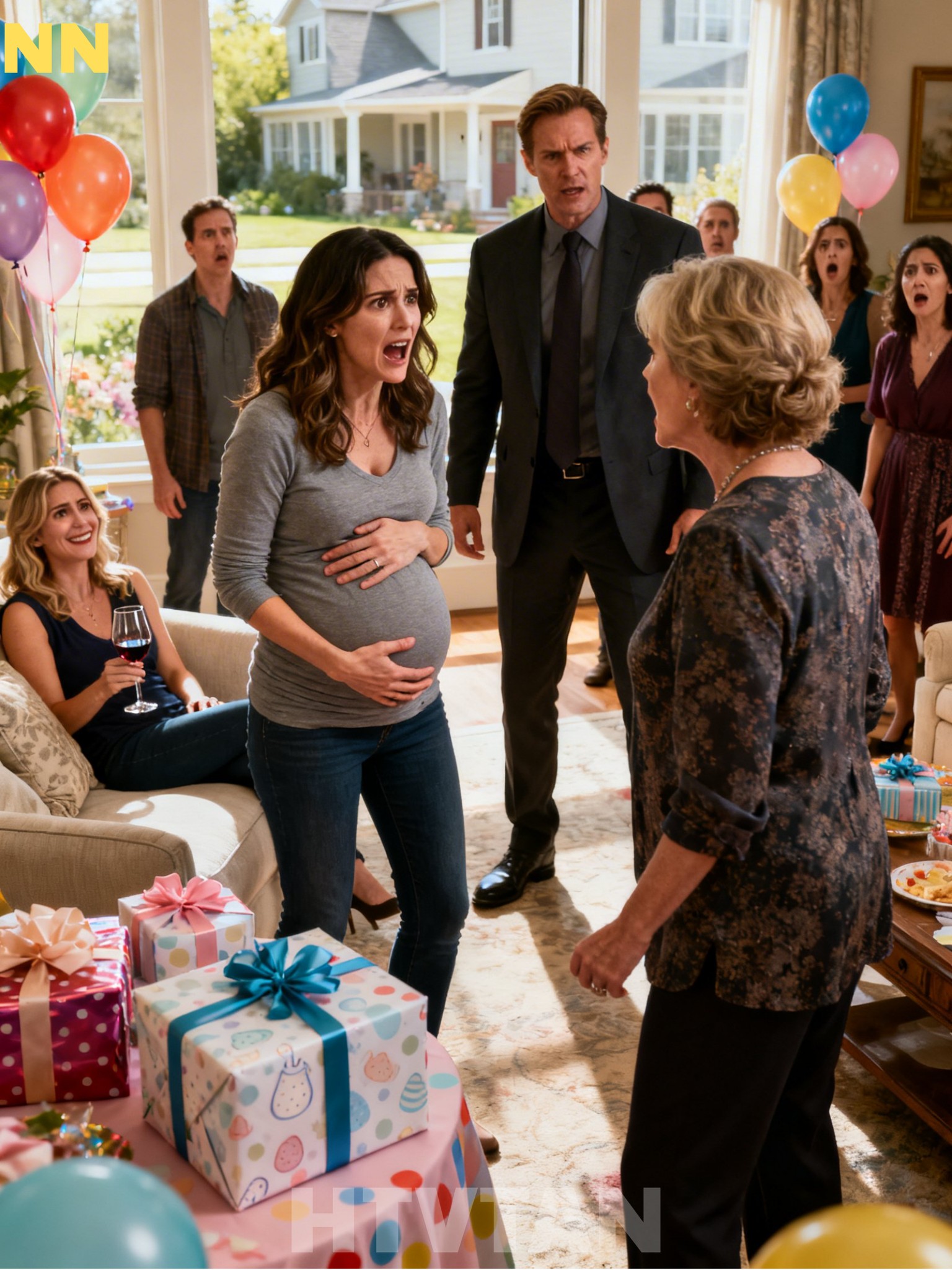 Äiti käveli vauvakutsuilleni ja sanoi kylmästi: “Luuletko voivasi synnyttää ennen siskoasi? Ei koskaan! Ainoa oikea lapsenlapsi on hänen!” Sitten hän nosti jalkansa vatsaani kohti. Käperryin tuskasta, kun siskoni siemaisi viiniään ja virnisti. “Kukaan ei tarvitse ei-toivottua lasta tähän perheeseen, eihän?” Sitten takaa kuului matala ääni. Heidän kasvonsa kalpenivat…