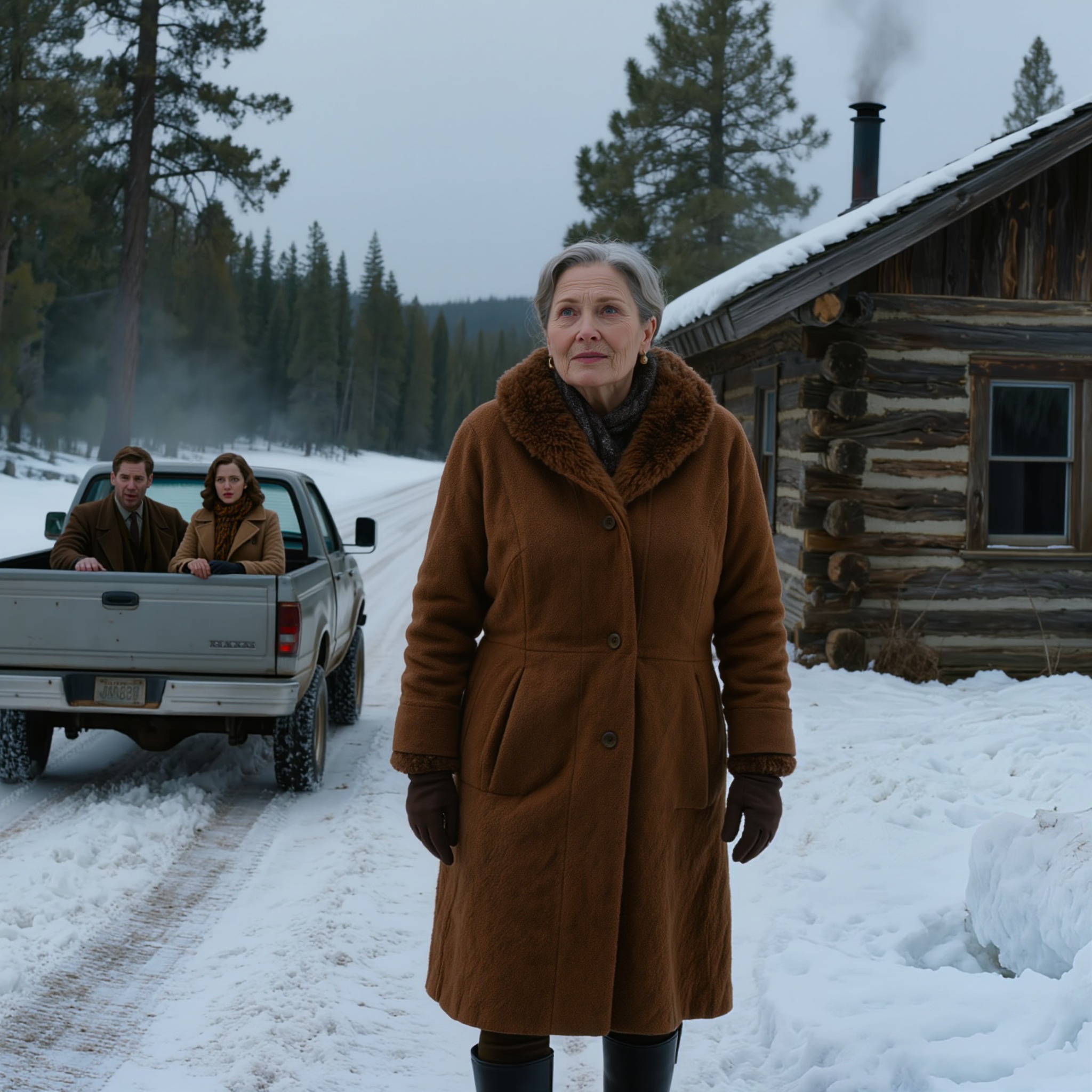 Mamy drewno na opał i dość jedzenia na dwa tygodnie. „Jadę na Malediwy z żoną – i zabieram wszystkie twoje oszczędności” – powiedział mój syn, zostawiając mnie w zaśnieżonej chatce 200 kilometrów od miasta; zabrał mi telefon, a potem krzyknął przez okno samochodu: „Och, i już wymieniłem zamki w twoim domu!”, kiedy patrzyłem, jak odjeżdżają… i uśmiechnął się, bo nie miał pojęcia, jaka niespodzianka czeka go na lotnisku.