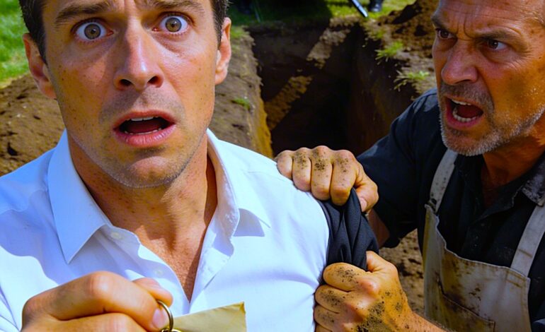 Na pogrzebie mojego ojca grabarz wziął mnie na bok: „Proszę pana, pański tata zapłacił mi za pochowanie pustej trumny”. Powiedziałem: „Przestań żartować”. Wsunął mi klucz i syknął: „Nie idź do domu. Idź do mieszkania 17 – natychmiast”. Mój telefon zawibrował: mama napisała: „Wróć sam do domu”. W mieszkaniu 17 znalazłem…