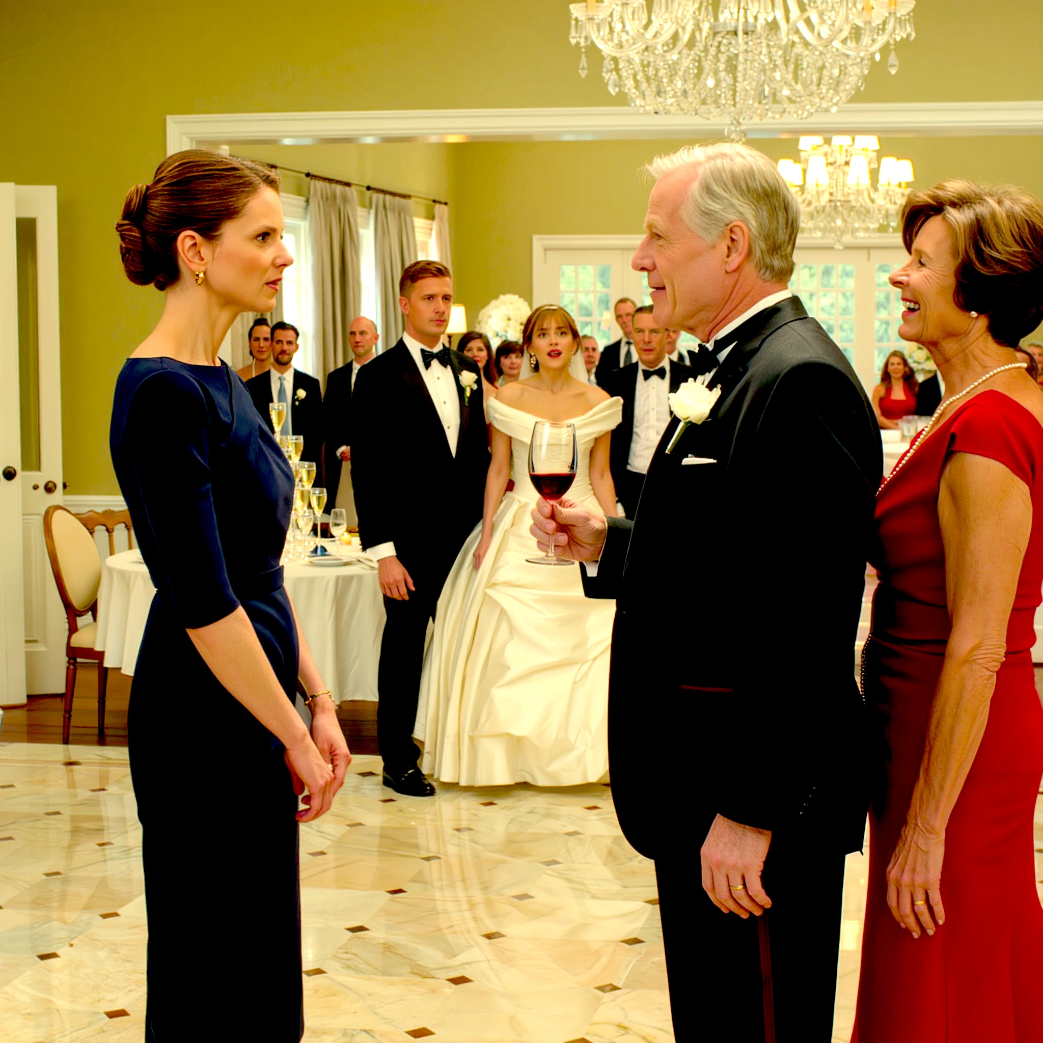 Piętnaście lat po tym, jak tata mnie wyrzucił, zobaczyłem go na ślubie mojej siostry. Tata uśmiechnął się i powiedział: „Gdyby nie życzliwość, nikt by cię nie zaprosił”. Wziąłem łyk wina i się uśmiechnąłem. Potem panna młoda wzięła mikrofon, zasalutowała mi i powiedziała: „Za generał dywizji Evelyn…”. CAŁA SALA ZWRÓCIŁA SIĘ DO MNIE.