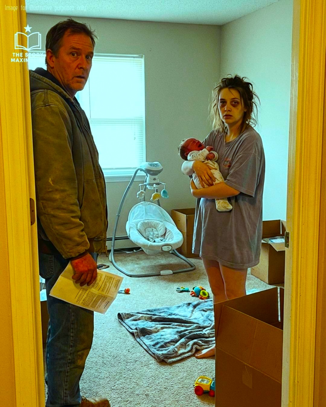 Zszedłem na dół, gotowy wystawić wezwanie do zapłaty czynszu. Zamiast tego zastałem młodą matkę kołyszącą wrzeszczące dziecko w pustym mieszkaniu – i coś we mnie pękło.