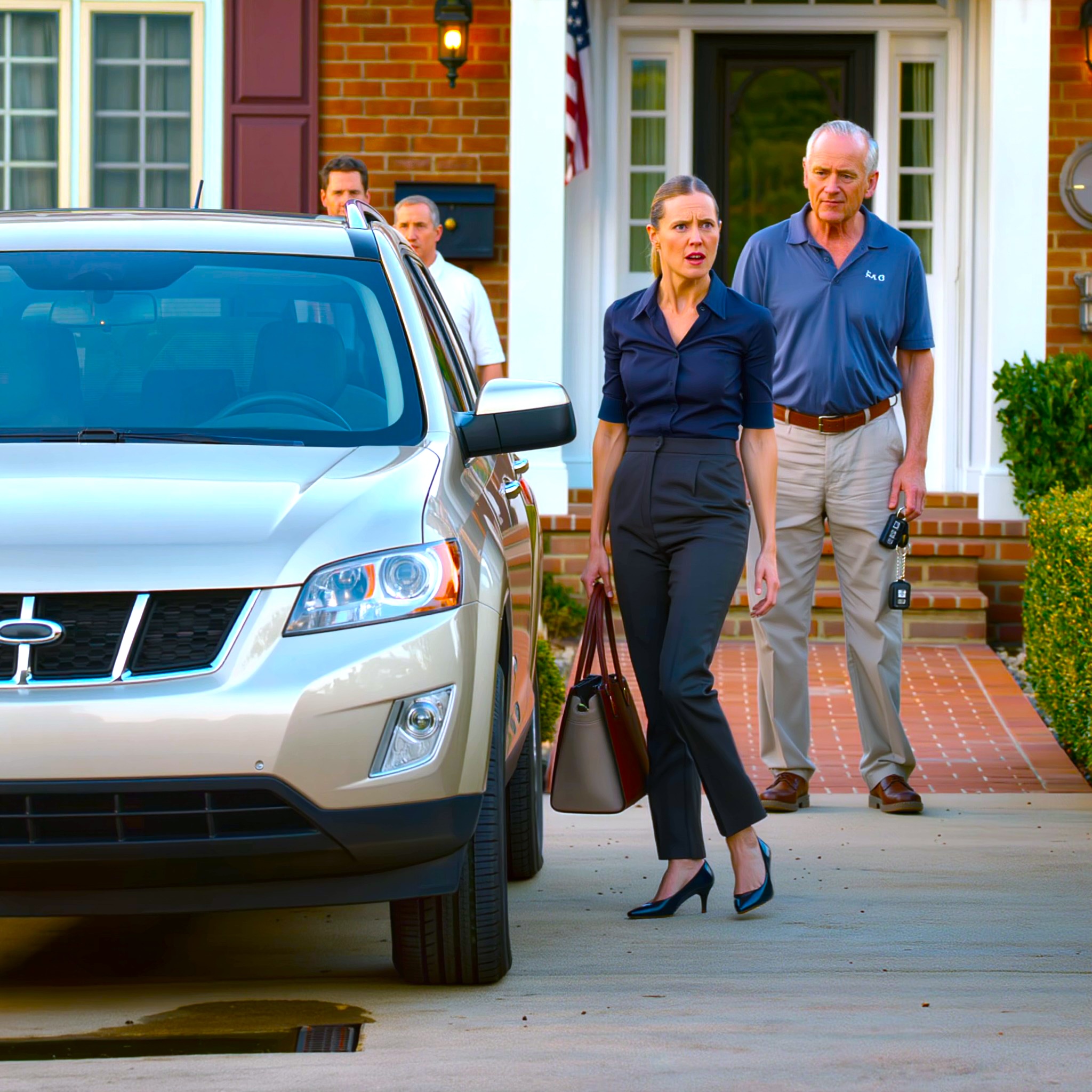 Wróciłem do domu i odkryłem, że mój SUV za 60 tysięcy dolarów zniknął. Tata się roześmiał: „Daliśmy go Lucasowi, on jest głową rodziny”. Nie krzyczałem. Zapytałem tylko: „Czy jego prawo jazdy jest nadal wstrzymane?”. POTEM WYKONAŁEM JEDEN TELEFON.