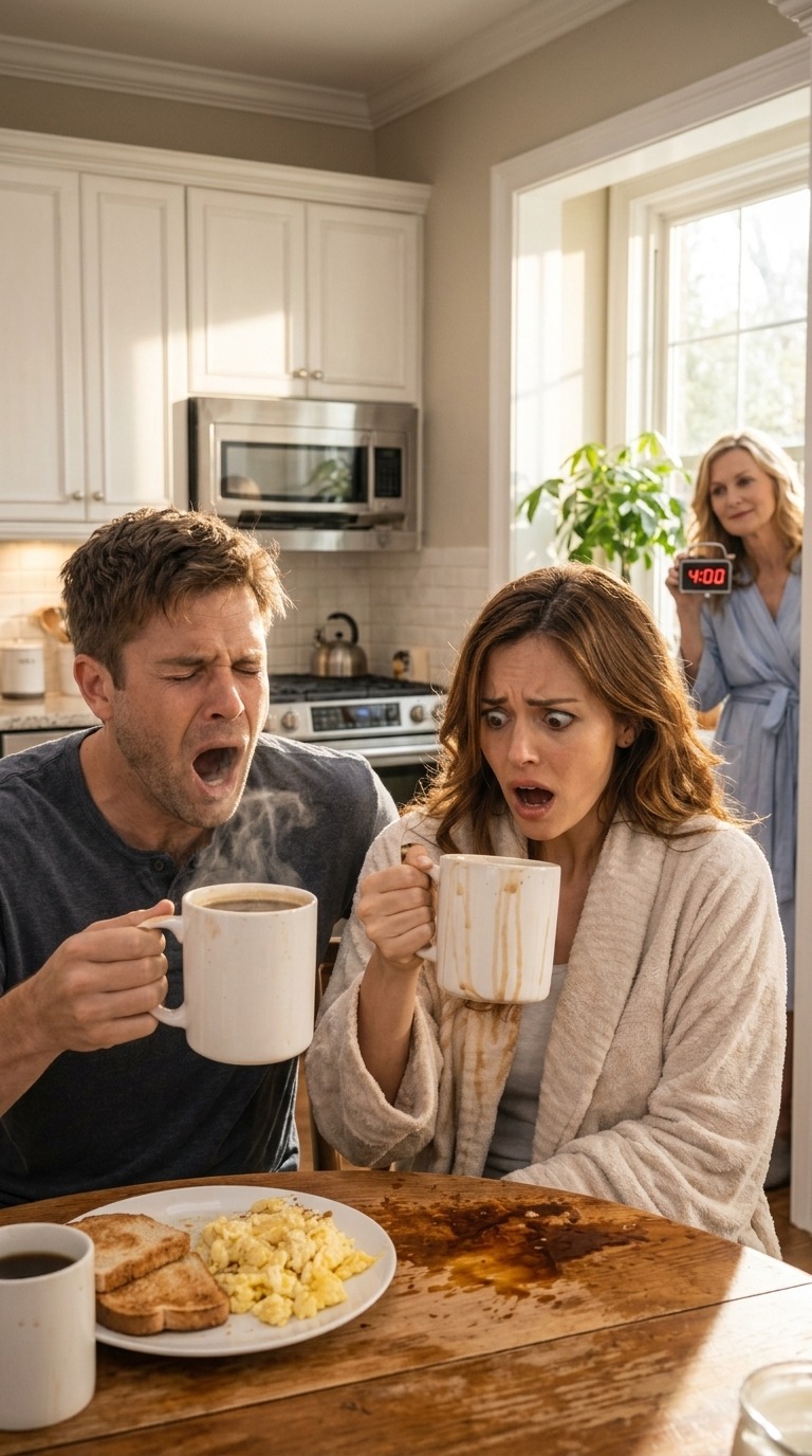 “Poikani pakotti minut heräämään viideltä tekemään vaimonsa kahvit ja kattamaan pöydän, koska se oli ‘työni’. Seuraavana päivänä laitoin hänen herätyskellonsa neljälle ja suunnittelin pienen yllätyksen heidän aamukahviinsa, jota he eivät koskaan unohda.” – Kuninkaalliset