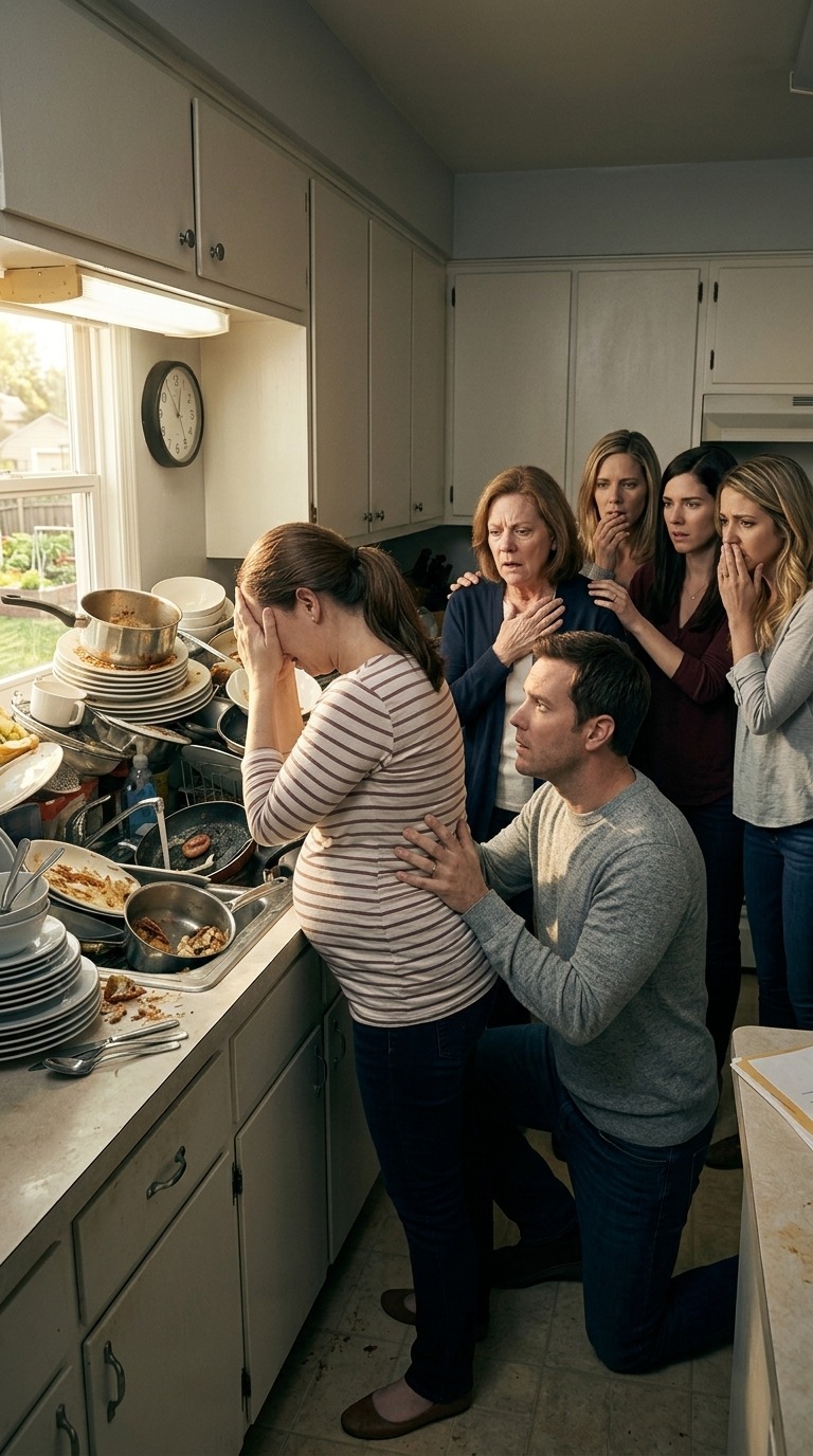 Kun kävelin keittiöön ja näin vaimoni, kahdeksannella kuulla raskaana, seisovan yksin lavuaarin ääressä kello kymmenen illalla, jokin napsahti sisälläni. Soitin heti kolmelle sisarelleni ja kerroin heille, mitä kukaan heistä ei odottanut kuulevansa. Hiljaisuus linjassa oli välitön – mutta äitini reaktio muutti kaiken. – Royal