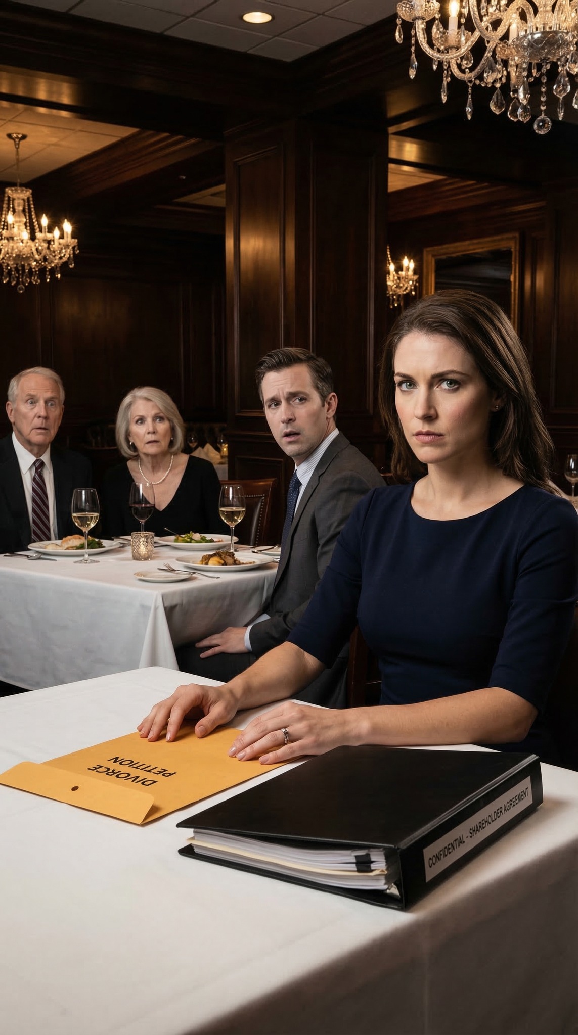 Nigdy nie powiedziałam mężowi, że posiadam akcje firmy jego ojca warte 8 miliardów dolarów. Myślał, że jestem biedną żoną, którą może po cichu porzucić. Potem, przy obiedzie, jego ojciec przesunął po stole kopertę z rozwodem i powiedział: „Podpisz to dziś wieczorem”. Spojrzałam mu w oczy, odsunęłam ją i wyszeptałam: „Jesteś pewien, że chcesz upokorzyć kobietę, która może zniszczyć twoje imperium do poniedziałku?”. Myśleli, że jestem nikim. Mylili się.