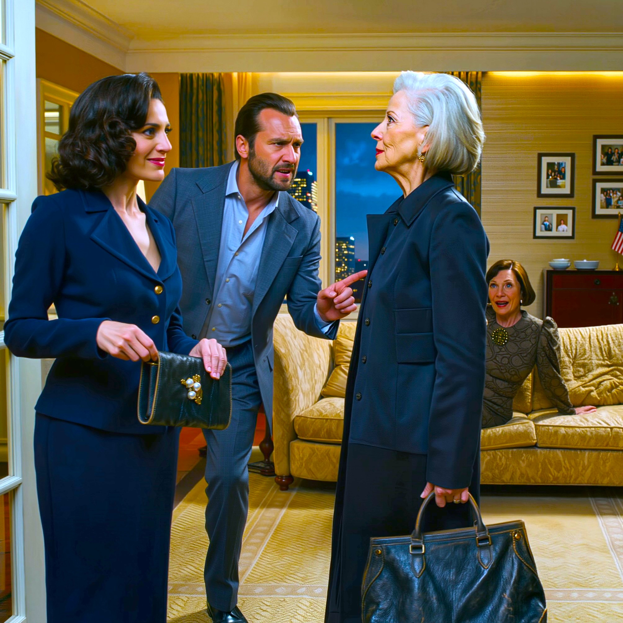 Mój syn warknął: „Mamo, przeproś moją teściową albo wynoś się z mojego domu!”. Wstałam i spojrzałam jej prosto w oczy… uśmiechnęła się ironicznie, jakby już wygrała. Powiedziałam tylko trzy słowa i odeszłam. Dwa tygodnie później… mój syn desperacko pukał do moich drzwi.