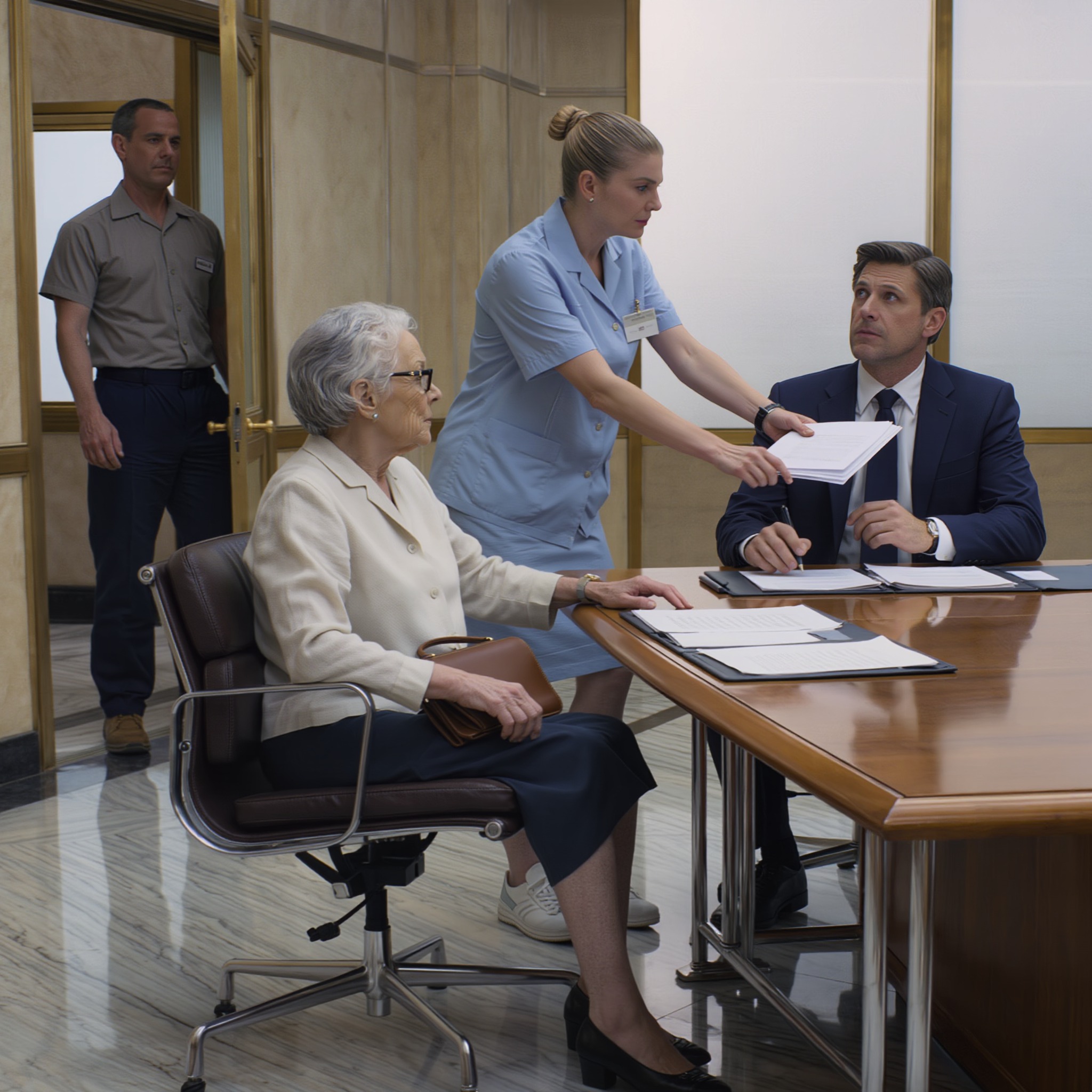 He jättivät kuuromykän ja mykän isoäitini asuntooni kahden matkalaukun ja viestin kanssa: “Hän on nyt sinun ongelmasi. Älä ota meihin yhteyttä.” Olin tuolloin rahaton. Ruokin häntä. Kylvetin häntä. Pidin hänen kädestään. He eivät koskaan auttaneet. Setäni jopa yritti pakottaa hänet allekirjoittamaan papereita. Sitten eräänä päivänä isoäiti yhtäkkiä puhui. – Uutiset