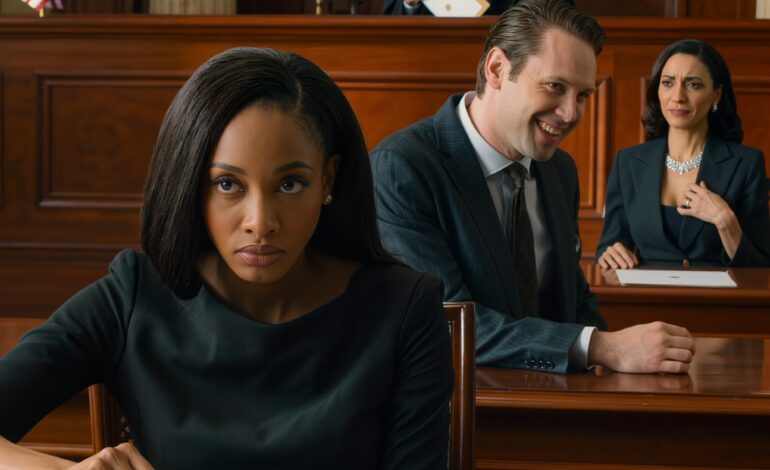 Midt i skilsmisseforhandlingene bøyde mannen min seg ned og hvisket: «Fra nå av skal du ikke engang drømme om å røre en eneste cent av pengene mine.» Elskerinnen hans strøk diamanten mot halsen hennes og ga meg det medlidende lille smilet. Svigermoren min satt der som om hun ventet på å se meg bli renset ut av livene deres, helt til dommeren åpnet konvolutten min, leste noen linjer og lo høyt: «Dette er det beste jeg har lest på 20 år.» Og det var da ansiktene deres endelig begynte å forandre seg – Nyheter