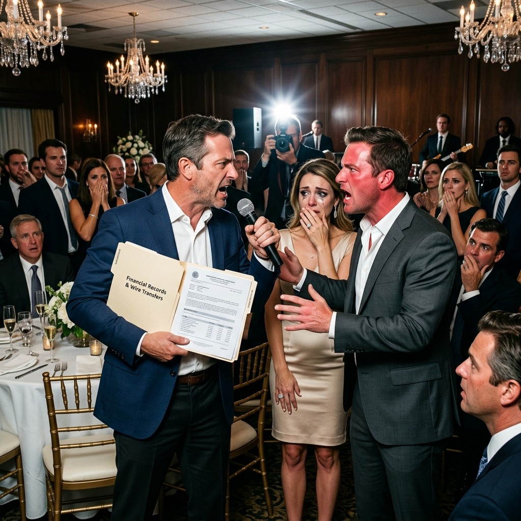 «Jeg lånte broren min 35 000 dollar for å redde virksomheten hans, men tre år gikk uten tilbakebetaling mens han skrøt av reiser og nye biler på nettet. På den ekstravagante forlovelsesfesten hans, hvor jeg ikke var invitert, dukket jeg opp og ba om pengene mine. Han lo og sa at jeg ikke hadde bevis. Jeg tok mikrofonen og avslørte dokumentene. Forloveden hans ble kald og sa at ekteskapet er over …» – Royals