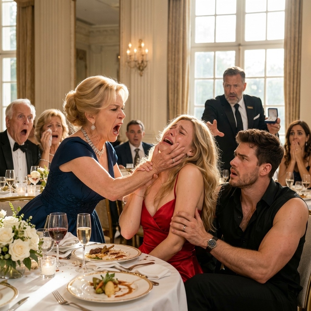 Ingen rørte seg.  Det var det merkelige. I filmer eksploderer slike scener umiddelbart – folk som roper, glass som knuses, noen som stormer ut. Men ekte sjokk kan fryse et rom kaldere enn sinne noen gang kunne. Og hver person ved det bordet var stivnet.