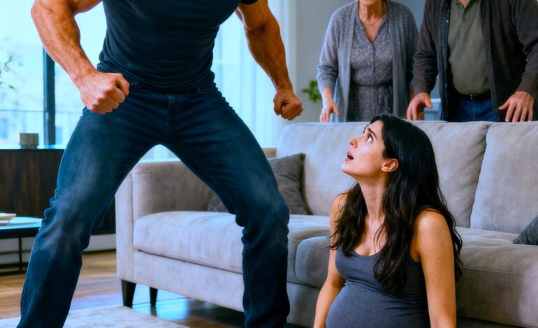 „Mój mąż bił mnie, kiedy byłam w ciąży, a jego rodzice się z tego śmiali… ale nie wiedzieli, że prosta wiadomość może wszystko zniszczyć”.