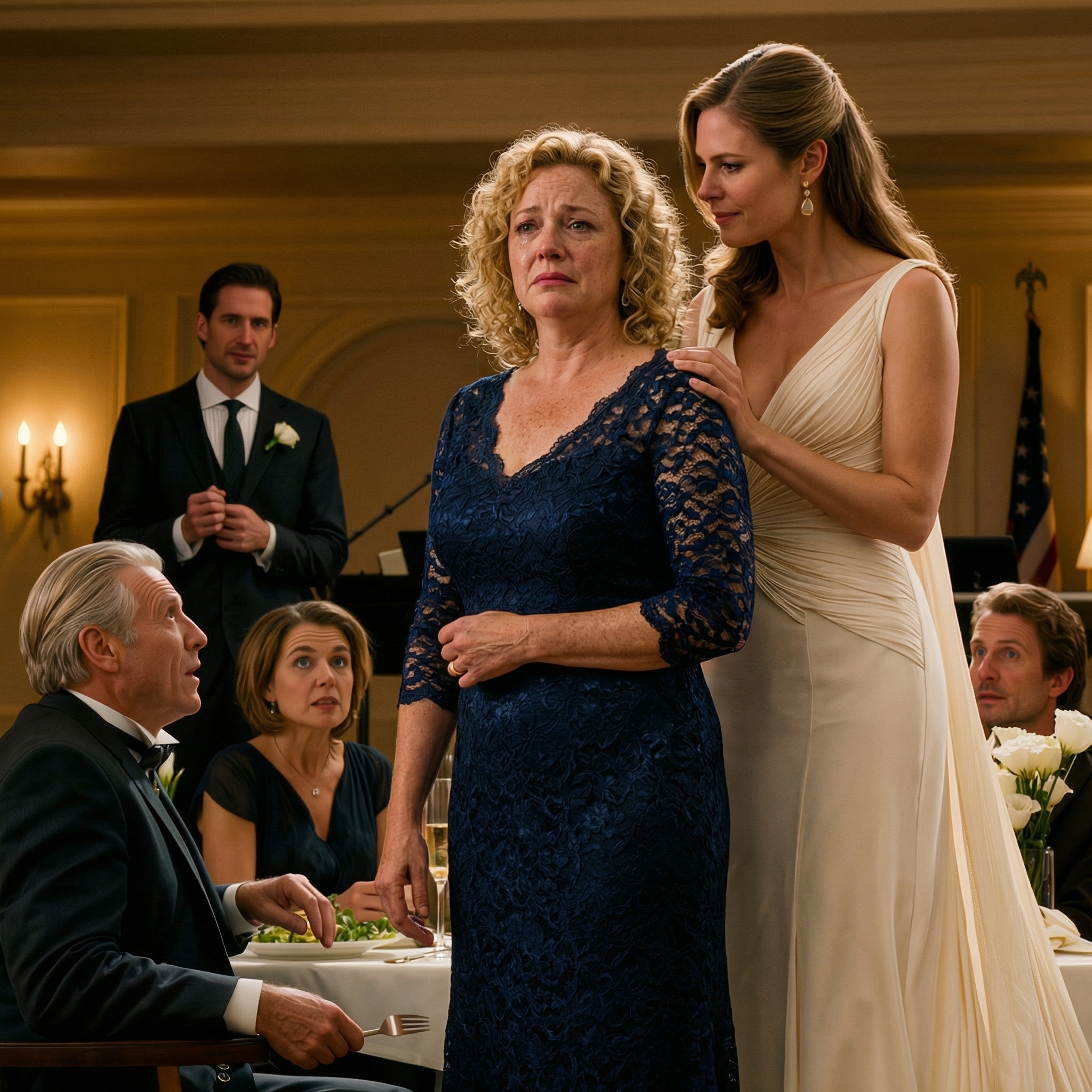 Podczas weselnego obiadu mojej przyrodniej siostry, pociągnęła mnie przed stół pana młodego i zaśmiała się: „To moja przyrodnia siostra — tylko bezużyteczna pielęgniarka”, cały stół nawet się z nią roześmiał, a zanim zdążyłem usiąść, ojciec pana młodego ciągle się na mnie gapił, po czym powoli zapytał: „Zaczekaj… czy ty jesteś tym, który…”, i od tego właśnie urwanego rytmu nikt w pokoju nie mógł się już śmiać — pomyślałem, że to po prostu kolejny moment, który Lily zawsze dla mnie rezerwowała, gdy mieszkaliśmy pod jednym dachem: na tyle uprzejmy, że obcy nie mogli nazwać go okrutnym, ale na tyle zimny, że osoba w środku wiedziała, że ​​właśnie została umieszczona pod stołem.