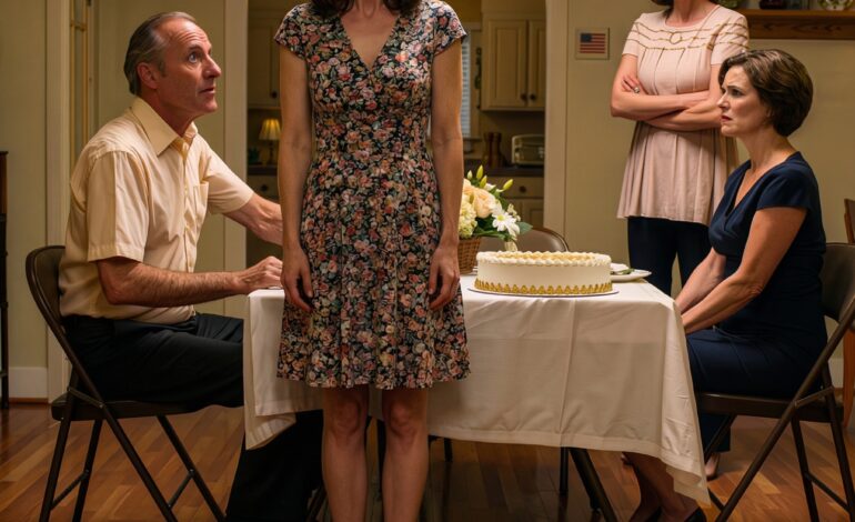 Na 40. rocznicę ślubu moich rodziców przeleciałem ponad 3000 mil i wszedłem, trzymając prezent zawinięty w złoty papier, gdy moja matka spojrzała na mnie przed całą rodziną i powiedziała: „Nie byłeś zaproszony. To twoja młodsza siostra to złożyła”, a mój ojciec zepchnął prezent ze stołu, mówiąc, że nie potrzebują czegoś tandetnego od córki, która odeszła — zanim go podniosłem i wyszedłem, ktoś w tym domu zaczynał już rozumieć, że właśnie zrobili to niewłaściwej osobie. Wciąż pamiętam dźwięk, jaki wydało pudełko, gdy uderzyło o drewnianą podłogę. Niegłośny. Tylko jedno suche puknięcie, wystarczające, by kilku krewnych trzymających talerze sałatki z kurczakiem zamarło w połowie kęsa, wystarczające, by sąsiadka przy oknie opuściła widelec, jakby właśnie usłyszała zdanie, które nie powinno się znaleźć na rocznicowej kolacji.