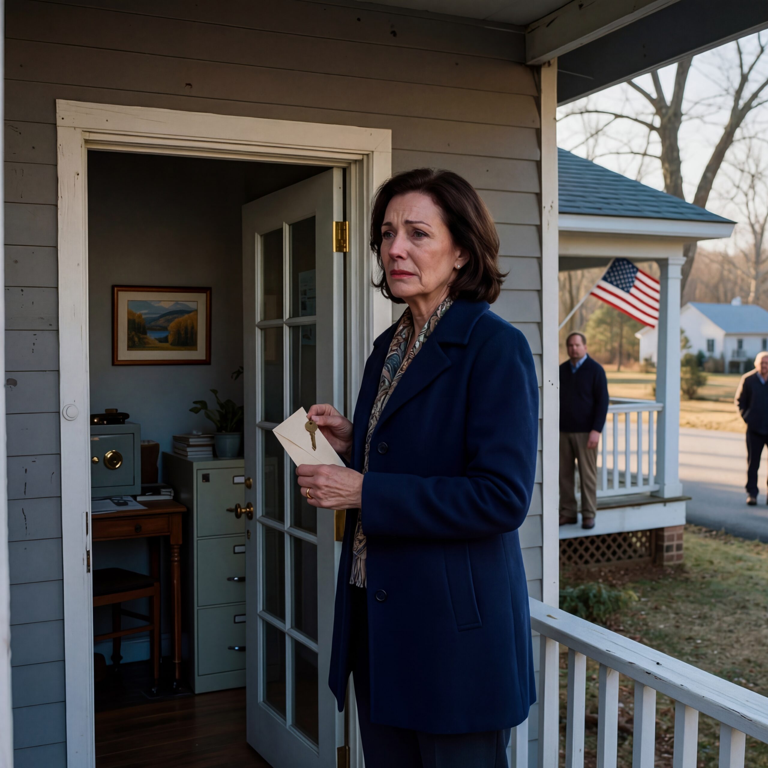 Kiedy przeglądałam rzeczy mojego zmarłego męża, znalazłam kopertę z kluczem i adresem. W środku była notatka: „Proszę przyjechać samemu. Nie z dziećmi”. Poszłam pod ten adres. To, co zobaczyłam, przewróciło mnie…