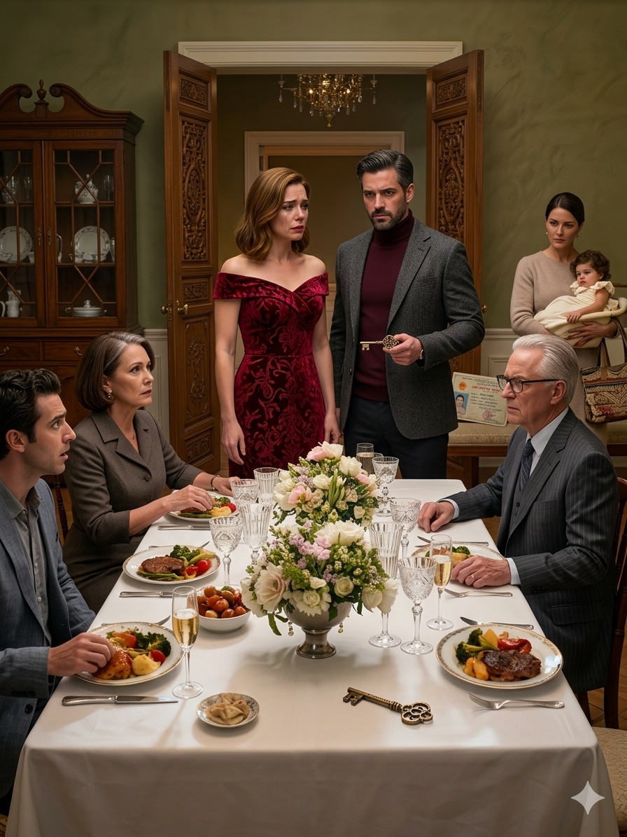 “At 34 And Still Single?” My Sister Announced At Mom’s Birthday Lunch. “You’ll End Up Alone With No Family.” Everyone Fell Quiet. Dad Added, “Such A Shame.” I Just Smiled And Checked My Watch. Then The Restaurant Doors Opened. My Husband — A Respected Surgeon — Walked In With Our Five-Year-Old Twins. Behind Them, A Nanny Carried Our Six-Month-Old. My Sister’s Jaw Dropped When My Husband Spoke…