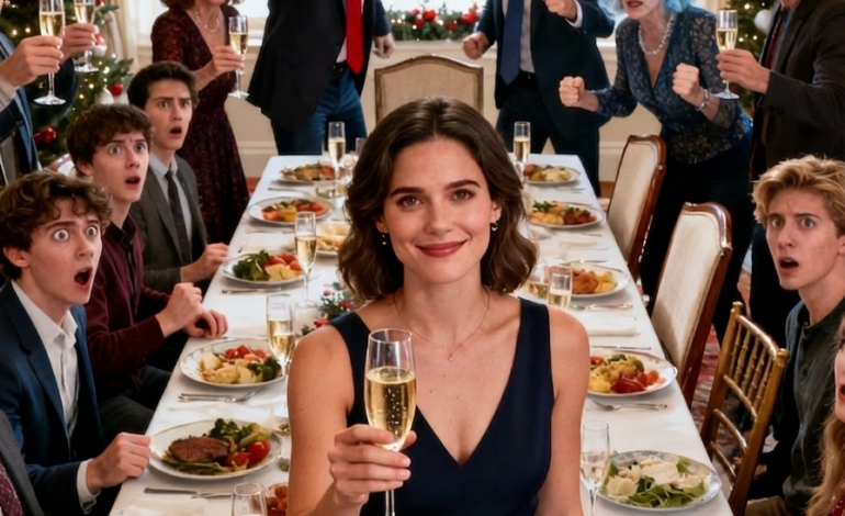 Podczas TOASTU NOWOROCZNEGO mój tata uniósł kieliszek i powiedział: „W tym roku będziesz wspierać…