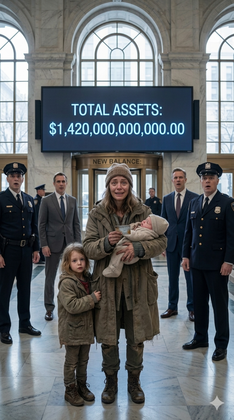 Bezdomna matka nerwowo weszła do banku, ściskając zużytą kartę swojego zmarłego dziadka, licząc na kilka dolarów. Ale kiedy kasjer włożył ją do środka, saldo, które pojawiło się na ekranie, oszołomiło i zamilkło w całym pomieszczeniu.