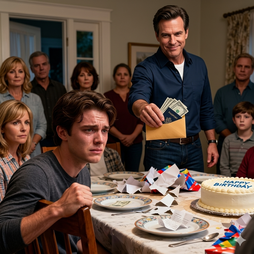 „Tylko 300 dolarów?” – prychnął tata, otwierając mój prezent. „Lena opiekuje się mamą przez całe życie – minimum 4700 dolarów miesięcznie”. Wyszeptałem: „Te automatyczne płatności pochodzą z mojego konta zapasowego”. Wtedy siostra rzuciła teczkę na stół: „Głosowaliśmy. Musisz się wyprowadzić do piątku”. Tej nocy zablokowałem dostęp, powiadomiłem właściciela i zamroziłem podział czynszu. Rano się dowiedzieli – koperta z napisem „poufne”.