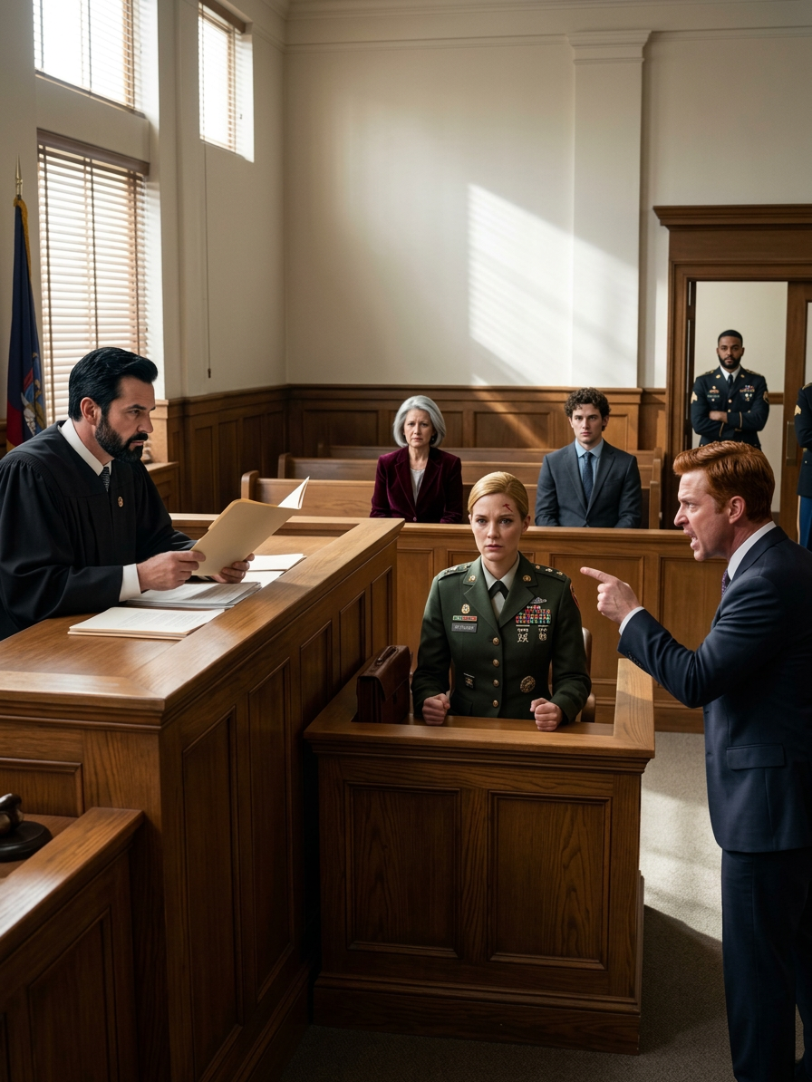 SŁUŻYŁEM PRAWIE DWIE DEKADY JAKO MAJOROWI ARMII AMERYKAŃSKIEJ — DOWODZENIE ŻOŁNIERZY POD OSTRZELANIEM, POCHÓWKANIE PRZYJACIÓŁ W ZAGRANICZNYM BIEDZIE, PODPISYWANIE LISTÓW KONDOLENCYJNYCH O 3 NAD RANEM — ALE NIC Z TEGO NIE PRZYGOTOWAŁO MNIE NA DZIEŃ, W KTÓRYM SIEDZIAŁEM W SALI SĄDOWEJ W KALIFORNII I USŁYSZAŁEM, JAK MÓJ WŁASNY BRAT WSTAJE, WSKAZUJE NA MNIE I OŚWIADCZA: „ONA NIE JEST PRAWDZIWĄ WETERANKĄ”. W SALI ZAPAŁ ZUPEŁNA CISZ. SĘDZIA ZAMKNĄŁ, JAKBY SIĘ PRZESŁUCHAŁ. MOJA MATKA WPATROWAŁA SIĘ W SWOJE KOLANO. MÓJ MŁODSZY BRAT PORUSZYŁ SIĘ NA FOTELU — I NIC NIE POWIEDZIAŁ. I NIE DRGNIĘŁAM… NIE DLATEGO, ŻE NIE BOLAŁO, ALE DLATEGO, ŻE PRZYSZEDŁAM Z CZEGOŚ, O CZYM NIE WIEDZIAŁ, ŻE ISTNIEJE. SIĘGNĘŁAM DO SKÓRZANEJ TECZKI, WYCIĄGŁAM JEDEN BRĄZOWY TECZNIK, ZANIOSŁAM GO DO ŁAWY SĘDZIOWSKIEJ… A W SEKUNDĘ, GDY SĘDZIA JĄ OTWORZYŁ, TWARZ ZBLAŁA JEGO. PRZEWRÓCIŁ STRONĘ. POTEM KOLEJNĄ. ZACISNĄŁ SZCZĘKĘ. JEGO GŁOS ZOSTAŁ NISKI I OSTRY: „NIECH NIKT SIĘ NIE RUSZY. ZAMKNIJCIE DRZWI. JUŻ.” I ZANIM KTOKOLWIEK ZDOLAŁ PRZETWORZYĆ TE SŁOWA, DWÓCH OFICERÓW ŻANDARMII WOJSKOWEJ WEJŚLI PRZEZ BOCZNE DRZWI – SZYDEŁKOWE MUNDURY, NIECZYTELNE OCZY – I ZAJĘLI POZYCJE, JAKBY CZEKALI NA TEN MOMENT. – Wiadomości