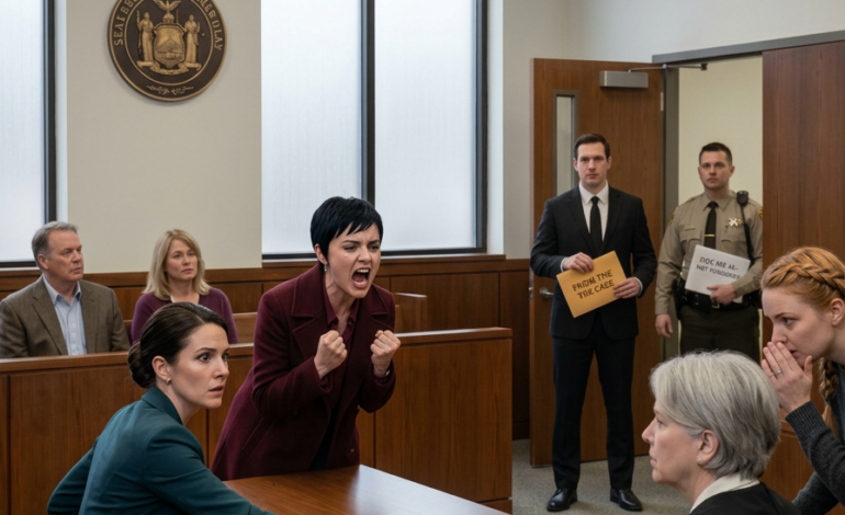 MOJA SIOSTRA WSZEDŁA DO SĄDU SPADKOWEGO W KREMOWYM PŁASZCZU I ZAGADNIŁA, ŻEBY SĘDZIA PRZENIEŚĆ JEJ CAŁY DZIEDZICTWO PO NASZYM DZIADKU TEGO SAMEGO DNIA – PODCZAS GDY MOI RODZICE SIEDZIELI ZA NIĄ, JAKBY PRZEPRÓBOWALI KAŻDE SKŁONĘCIE. JEJ PRAWNIK PRZESUNĄŁ WNIOSEK PO STOLE, NAZWAŁ MNIE „NIEGODNĄ”, A KIEDY SĘDZIA SPOJRZAŁ NA MNIE I ZAPYTAŁ, CZY ZGŁASZAM SPRZECIW, NIE KŁÓCIŁAM SIĘ – POWIEDZIAŁAM TYLKO: „POCZEKAJ… AŻ PRZYJDZIE OSTATNIA OSOBA”. ŚMIALI SIĘ… AŻ DO OTWARCIA DRZWI SALI SĄDOWEJ I AŻ DO KIEDY MĘŻCZYZNA W ZWYKŁYM CZARNYM GARNITURZE DOSTARCZYŁ KOPERTĘ „OD POWODNIKA”, KTÓRA SĘDZIA ZBLAŁA… WTEDY MOJA SIOSTRA WPADŁA W SPANIKĘ I WYPYKNĘŁA JEDNO SŁOWO — „ZNĘCANIE SIĘ WOBEC OSÓB STARSZYCH” — I ZANIM KTOKOLWIEK ZDOLAŁ WYDECHNĄĆ, KOMORNIK POCHYLIŁ SIĘ I SZEPNĄŁ… A Umundurowany zastępca szeryfa wszedł do środka z dokumentami dla mojego ojca, które nie pochodziły z tego sądu…