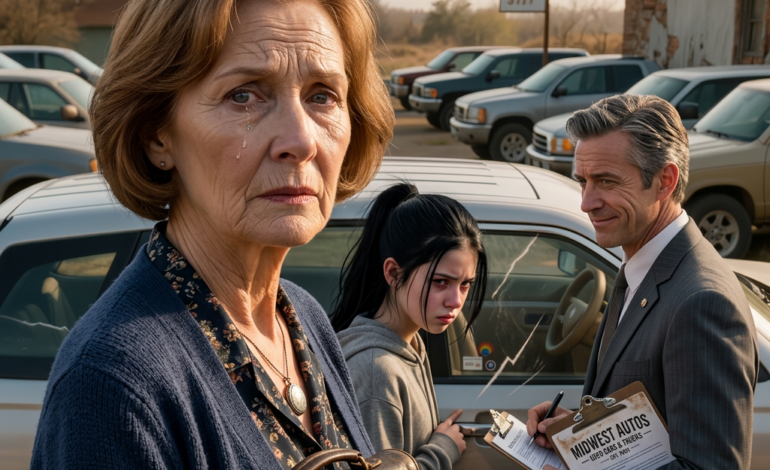 W salonie samochodowym moja wnuczka wyszeptała: „Babciu… to jest „skradziony” samochód mamy”. Całe moje ciało zamarło. Kiedy skonfrontowałam się ze sprzedawcą, niepokojąca prawda zaczęła wychodzić na jaw. Ale to, co odkryłam później, było o wiele bardziej niepokojące, niż kiedykolwiek sobie wyobrażałam…