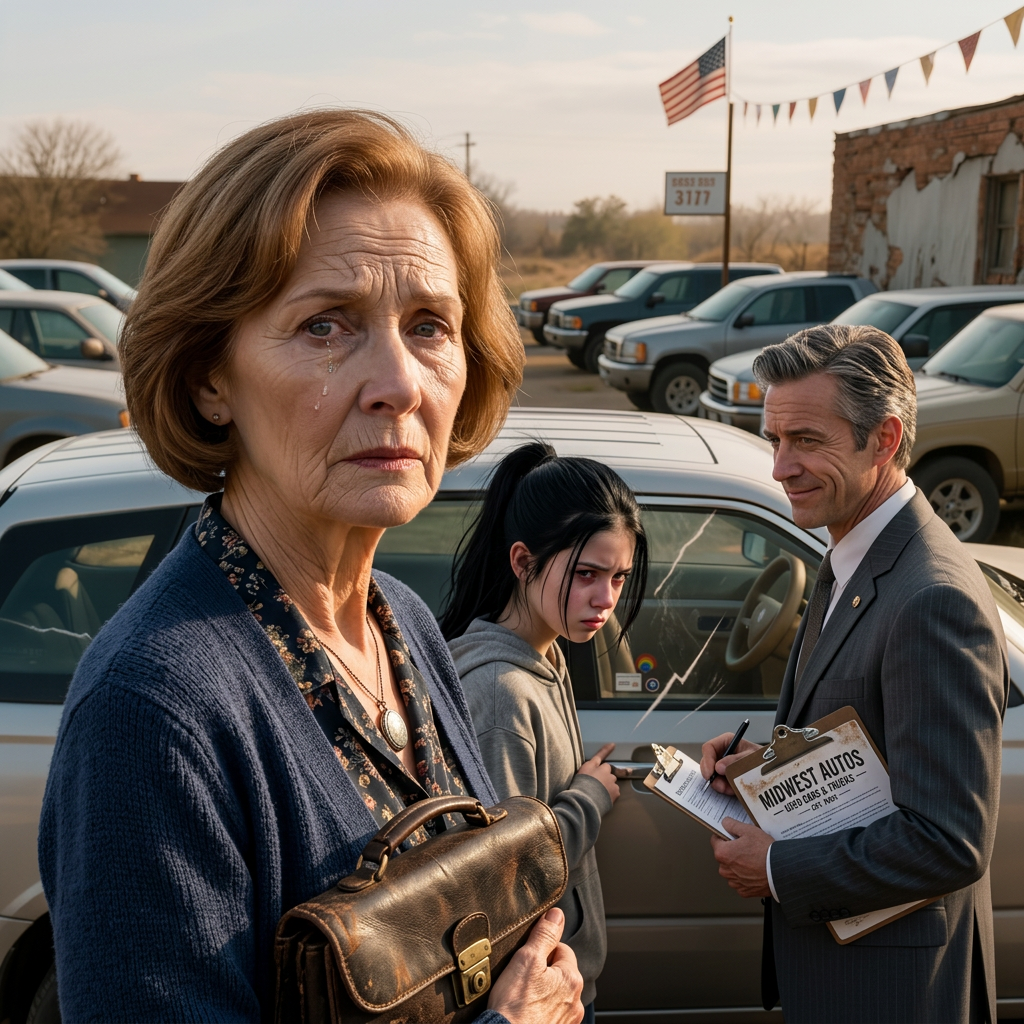 W salonie samochodowym moja wnuczka wyszeptała: „Babciu… to jest „skradziony” samochód mamy”. Całe moje ciało zamarło. Kiedy skonfrontowałam się ze sprzedawcą, niepokojąca prawda zaczęła wychodzić na jaw. Ale to, co odkryłam później, było o wiele bardziej niepokojące, niż kiedykolwiek sobie wyobrażałam…