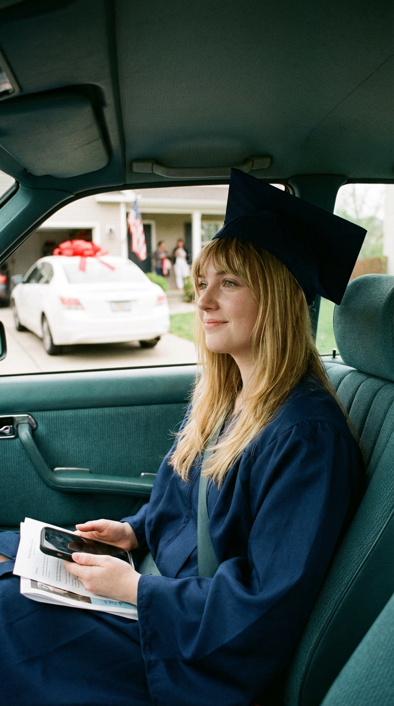 A szüleim azt mondták, hogy busszal menjek a ballagásra – miközben vettem a húgomnak egy Teslát. „Menj busszal” – mondta apa. „Az az autó a húgodé.” A ballagáson a dékán bejelentette: „És most… a legfiatalabb milliárdos végzősünk…” A szüleim abbahagyták a képzésüket. – Hírek chien955-69 perc 2026.01.18.