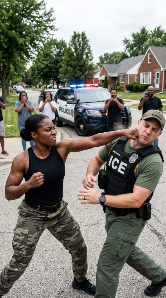 ”ICE-agentit kohdistavat iskun mustaan ​​naiseen – järkyttynyt, kun hän taistelee takaisin, hän on Delta Force”