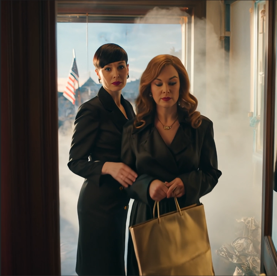 Weszłam do butiku w Greenwich, żeby odebrać suknię dla matki panny młodej – a właściciel zamknął drzwi, zgasił światło i wyszeptał: „Zostań tu. Ani słowa”. Kilka minut później usłyszałam przez ścianę głos mojej córki i moje ciało zmarzło.