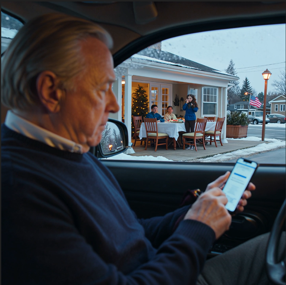 Saavuin poikani jouluaterialle, mutta en löytänyt itselleni paikkaa. Hän nauroi ja sanoi: “Hups, laskimme väärin – paikat ovat vain perheelle.” Huone nauroi, kun kävelin ulos. Hetkeä myöhemmin yksi hiljainen liike jähmetti pöydän, hänen hymynsä katosi, ja puoli tuntia myöhemmin… – Uutiset